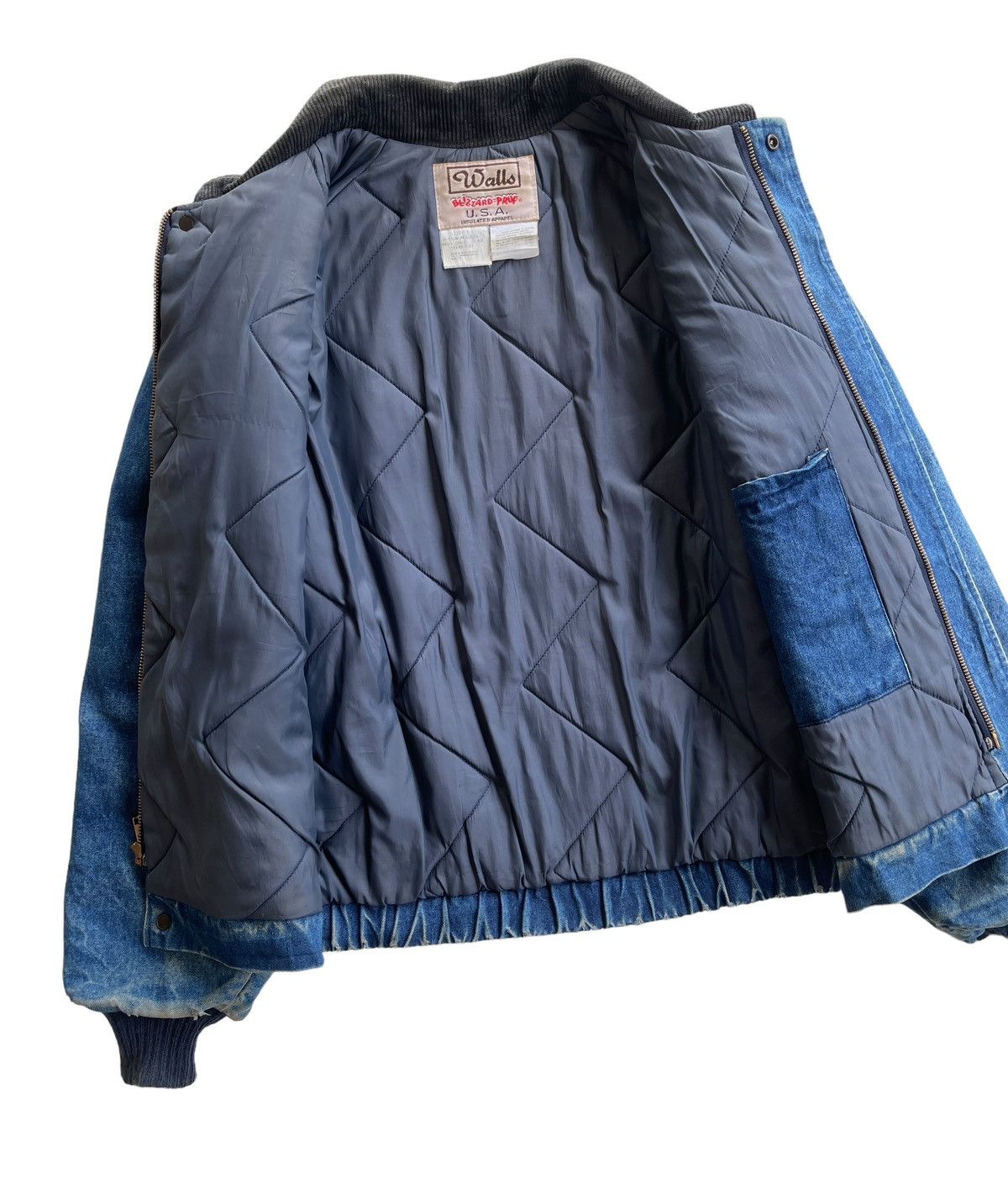 Vintage Vintage 90s Walls Quilted Bomber Jacket Size US M / EU 48-50 / 2 - 9 Thumbnail