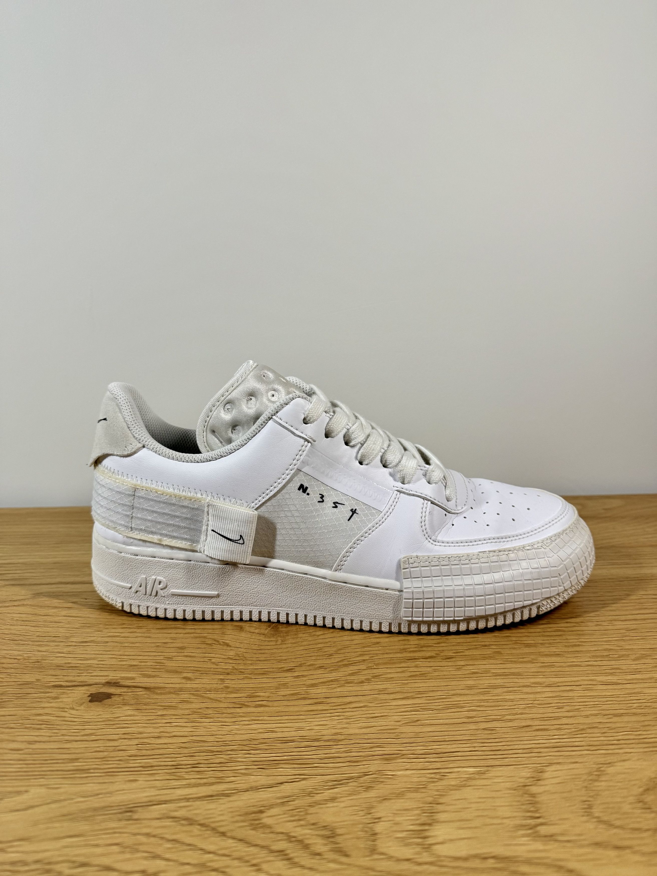 Nike Nike Air Force 1 Type Triple White Mens Sneakers US9.5 Size US 9.5 / EU 42-43 - 3 Thumbnail