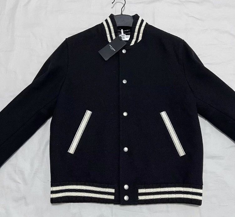 Saint Laurent Paris × Yves Saint Laurent Saint Laurent YSL wool Teddy baseball jacket2410-Nextarrow Size US M / EU 48-50 / 2 - 2 Thumbnail
