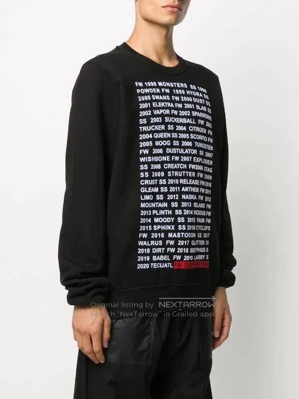 Rick Owens Rick Owens Crewneck Sweatshirt Black/Chalk. Size US M / EU 48-50 / 2 - 5 Thumbnail