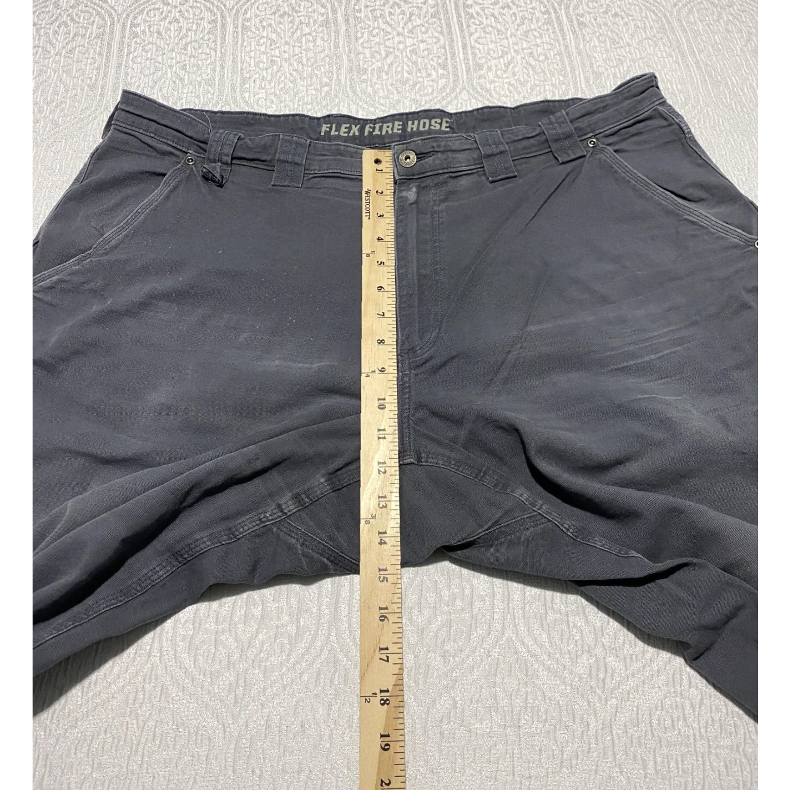 Duluth Trading Company Duluth Trading Flex Fire Hose Pants Mens 42x30 Gray Carpenter Workwear Utility Size US 42 / EU 58 - 4 Thumbnail