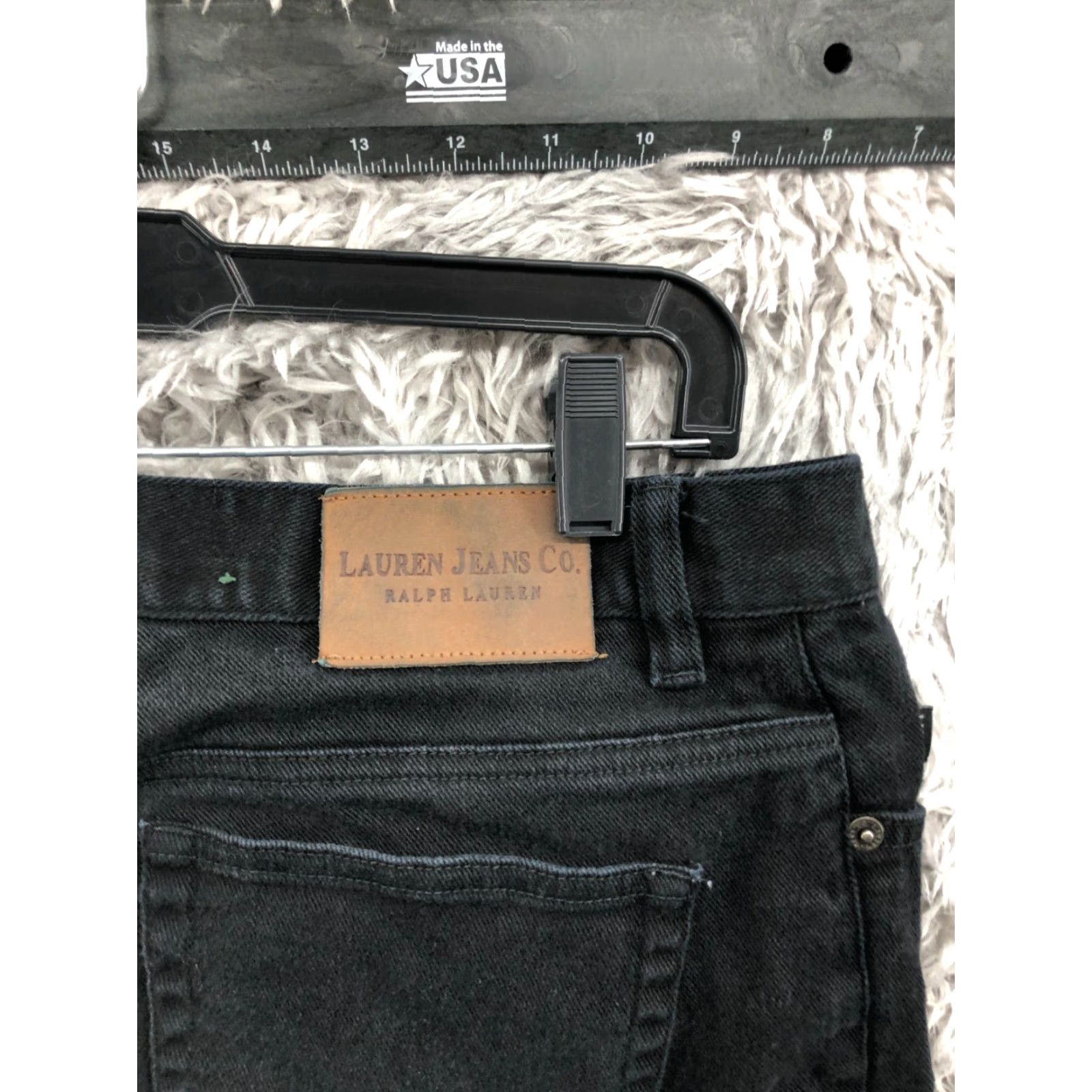 CO Lauren Jeans Co. Straight Jeans Women's Dark Black 14 Size 14 Denim Cotton Regular 5-Pocket Modern Classic Size 36" / US 14 / IT 50 - 6 Thumbnail