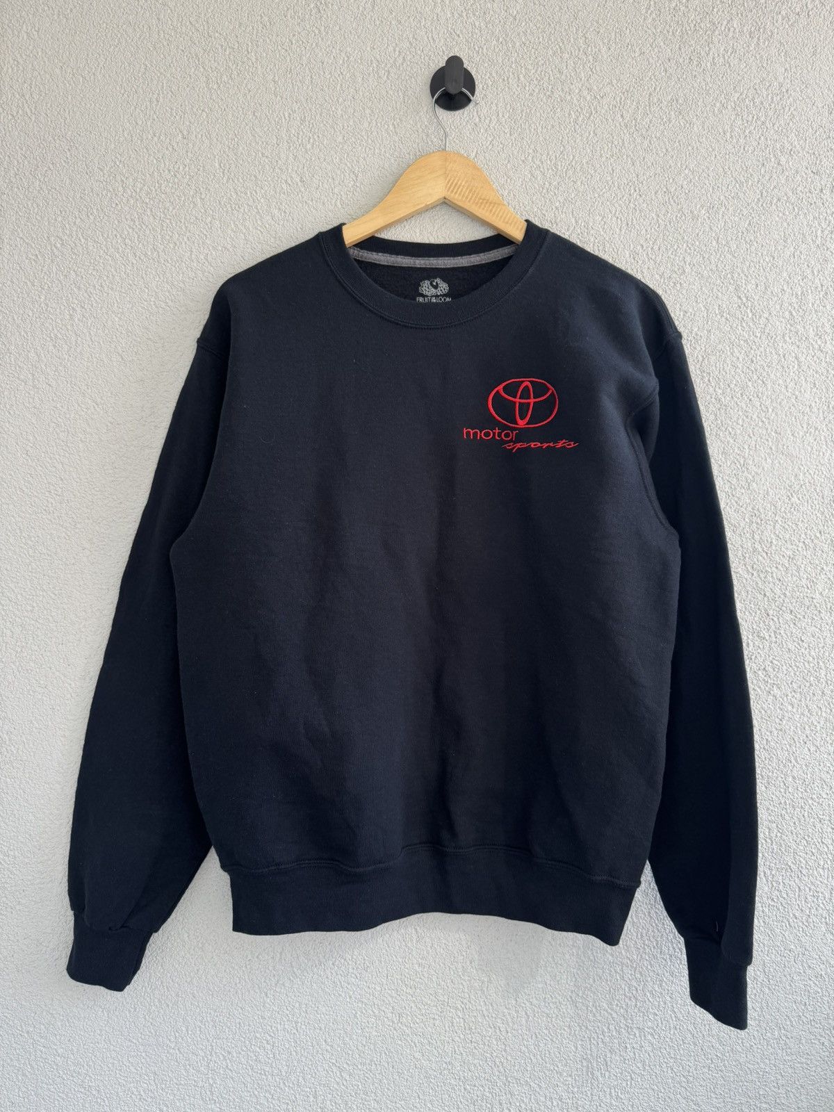 Vintage Toyota Motor Sports Crewneck Sweatshirt Black Embroidered Size US M / EU 48-50 / 2 - 1 Thumbnail