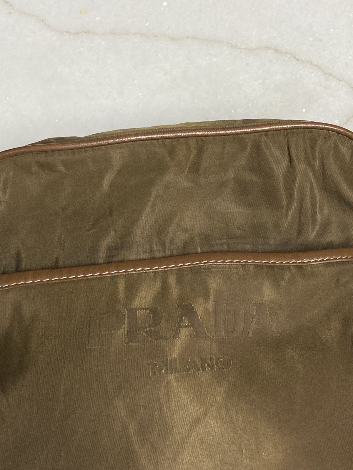 Prada Prada Vtg Brown Nylon Messenger Crossbody Bag Size ONE SIZE - 4 Thumbnail