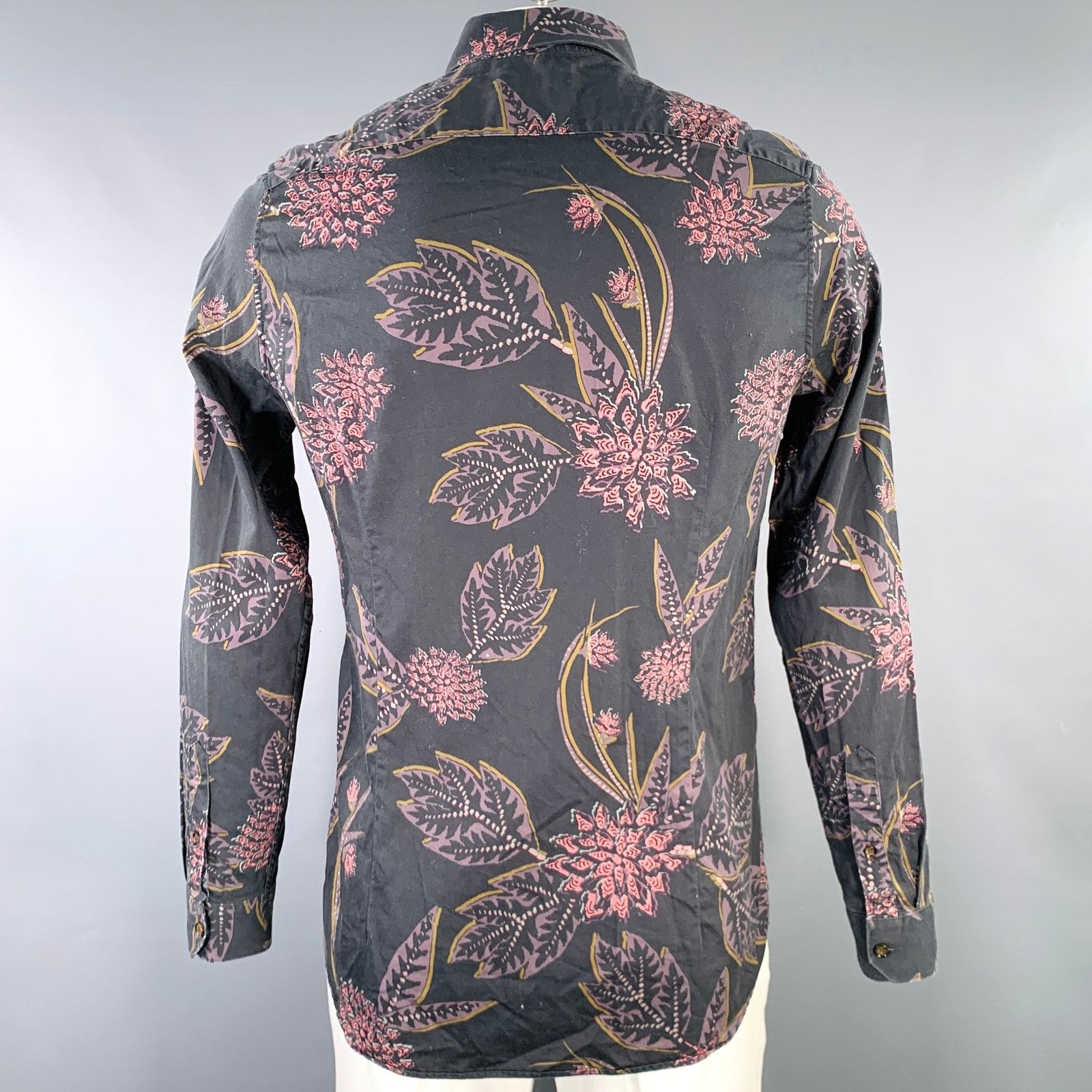 Ted Baker Size L Grey Purple Abstract Floral Cotton Long Sleeve Shirt Size US L / EU 52-54 / 3 - 3 Thumbnail