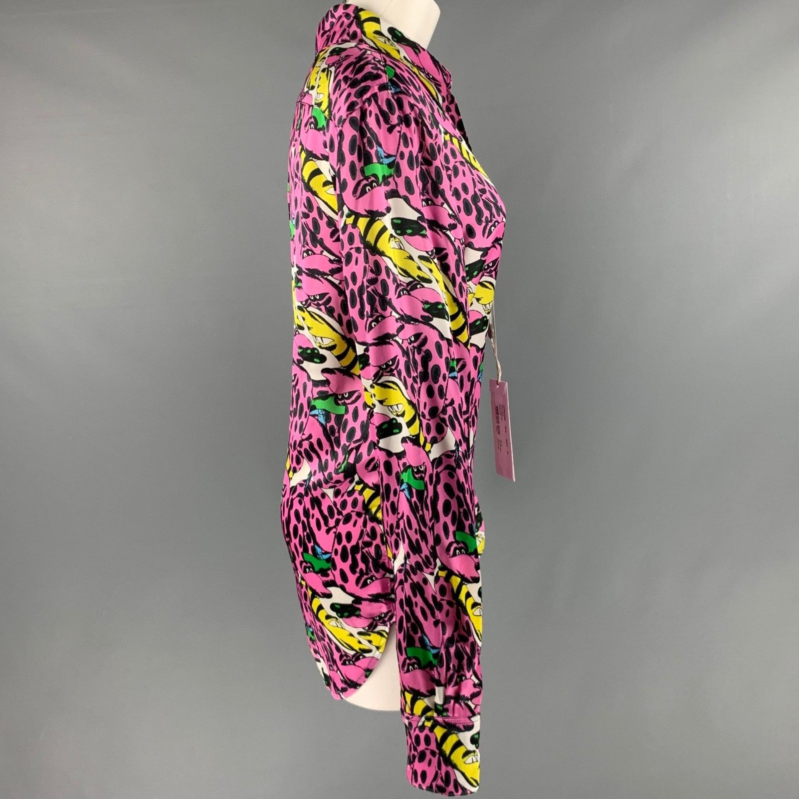 Marni MARNI Size S Pink Multi-Color Viscose Print Button Up Shirt Size S / US 4 / IT 40 - 3 Thumbnail