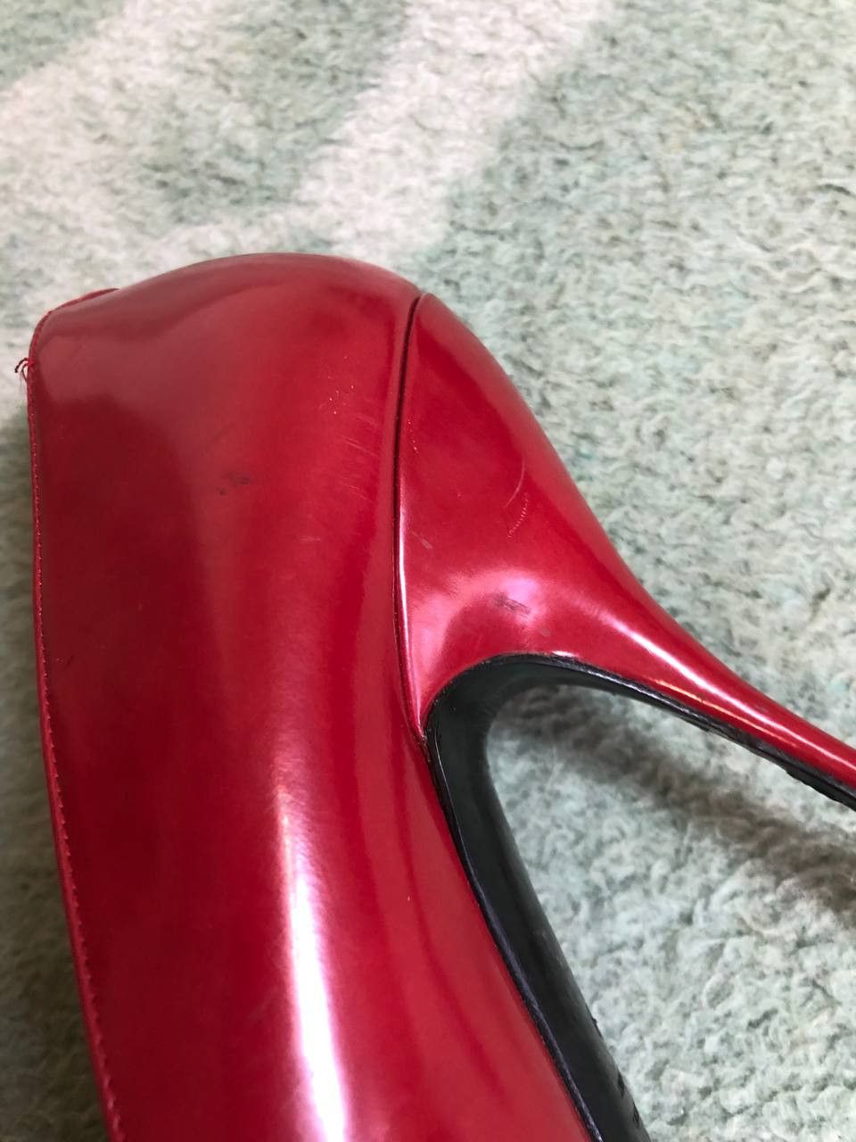 Dolce & Gabbana Dolce & Gabbana Red Patent Leather Stiletto Pumps Heels Size US 10 / IT 40 - 9 Thumbnail