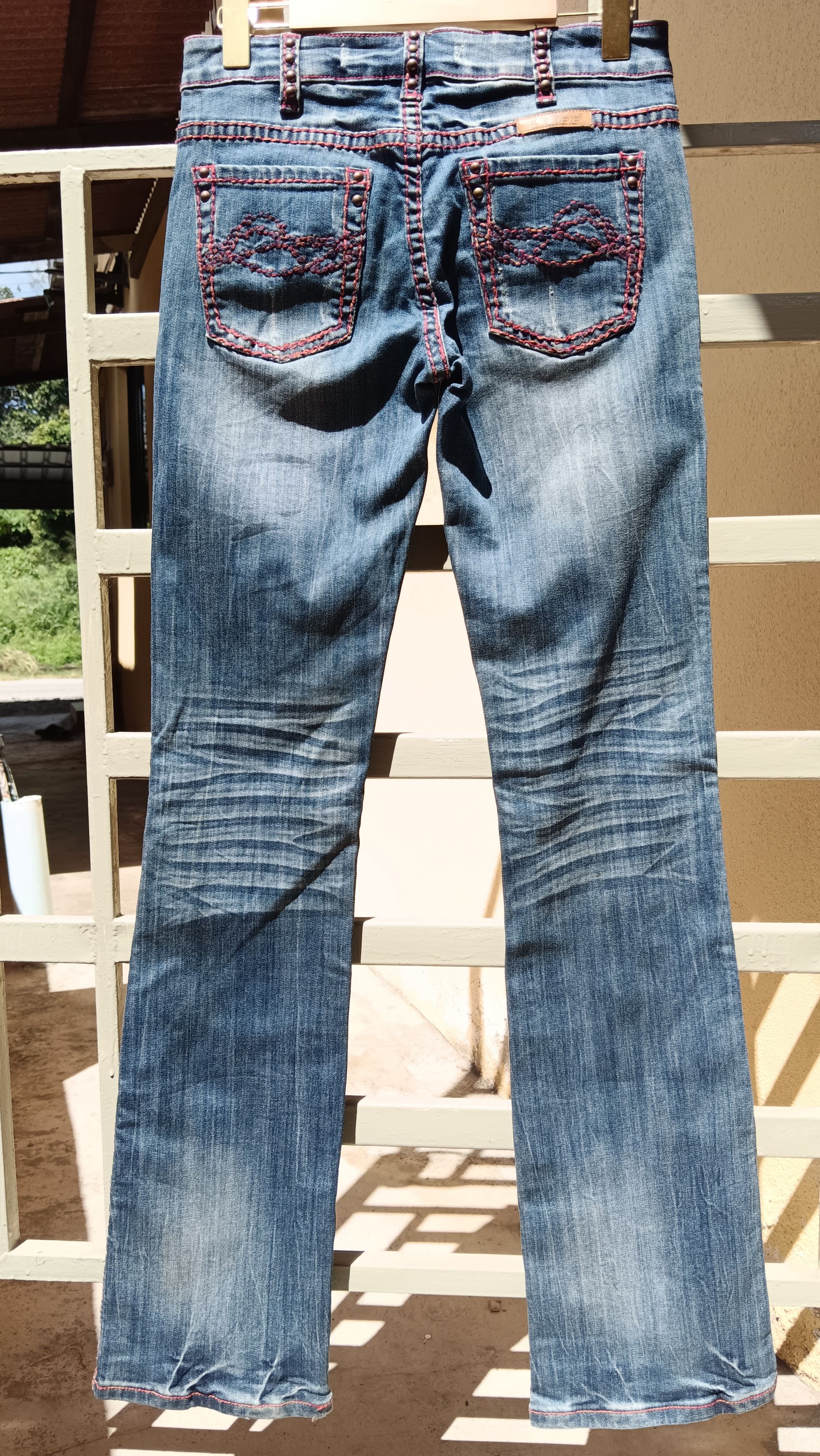 Country Road Cowgirl Country Wear Stretchable Low Rise Flare Denim Size 27" / US 4 / IT 40 - 6 Thumbnail