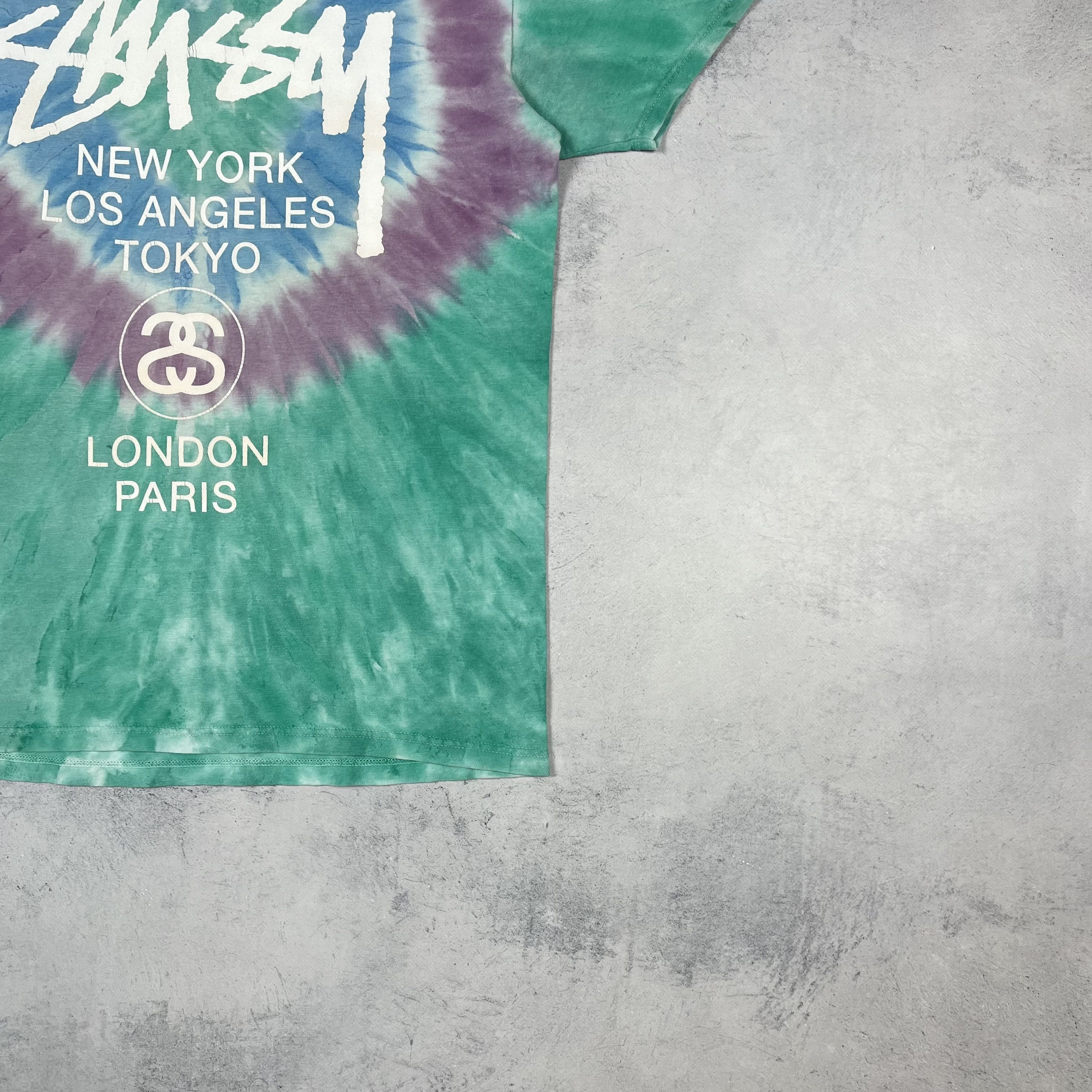 Stussy Vintage Stussy World Tour Big Logo Tie-Dye T Shirt 00’s Size US M / EU 48-50 / 2 - 4 Thumbnail