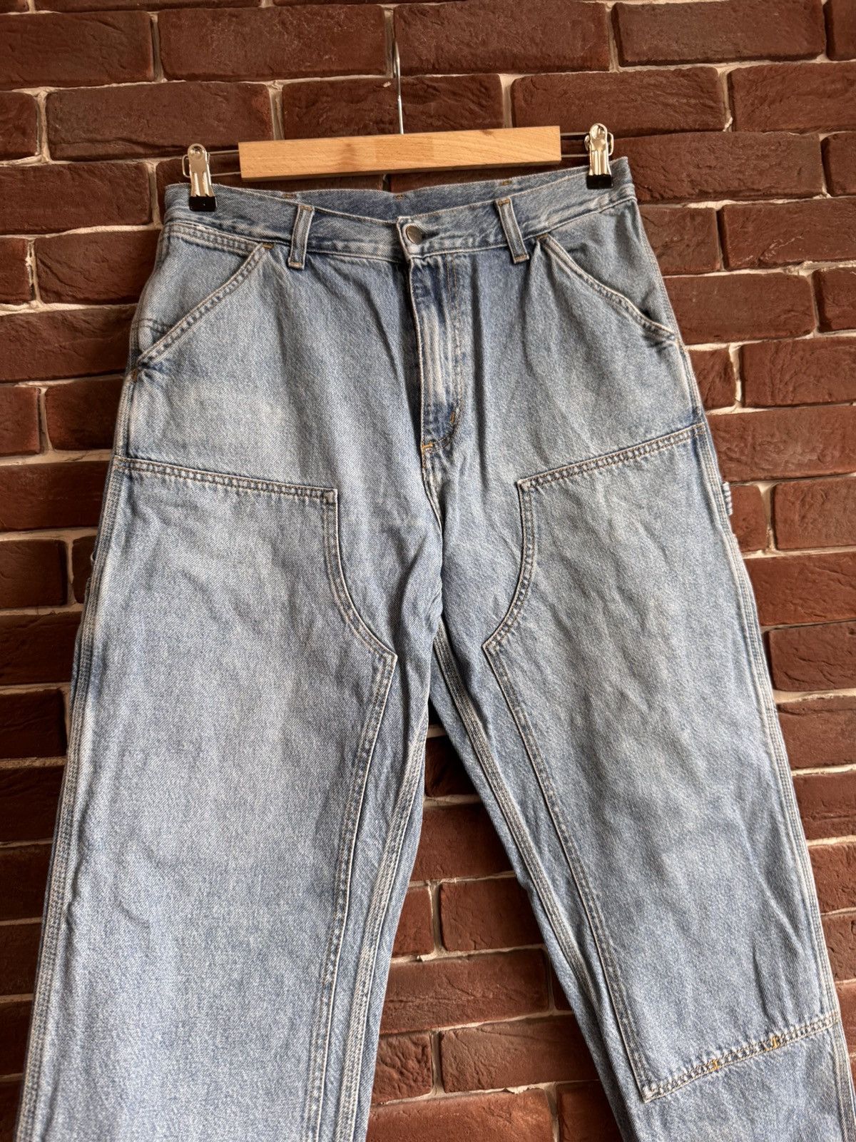 Carhartt Washed Carhartt Double Knee Distressed Blue Hype Workwear Size US 30 / EU 46 - 5 Thumbnail