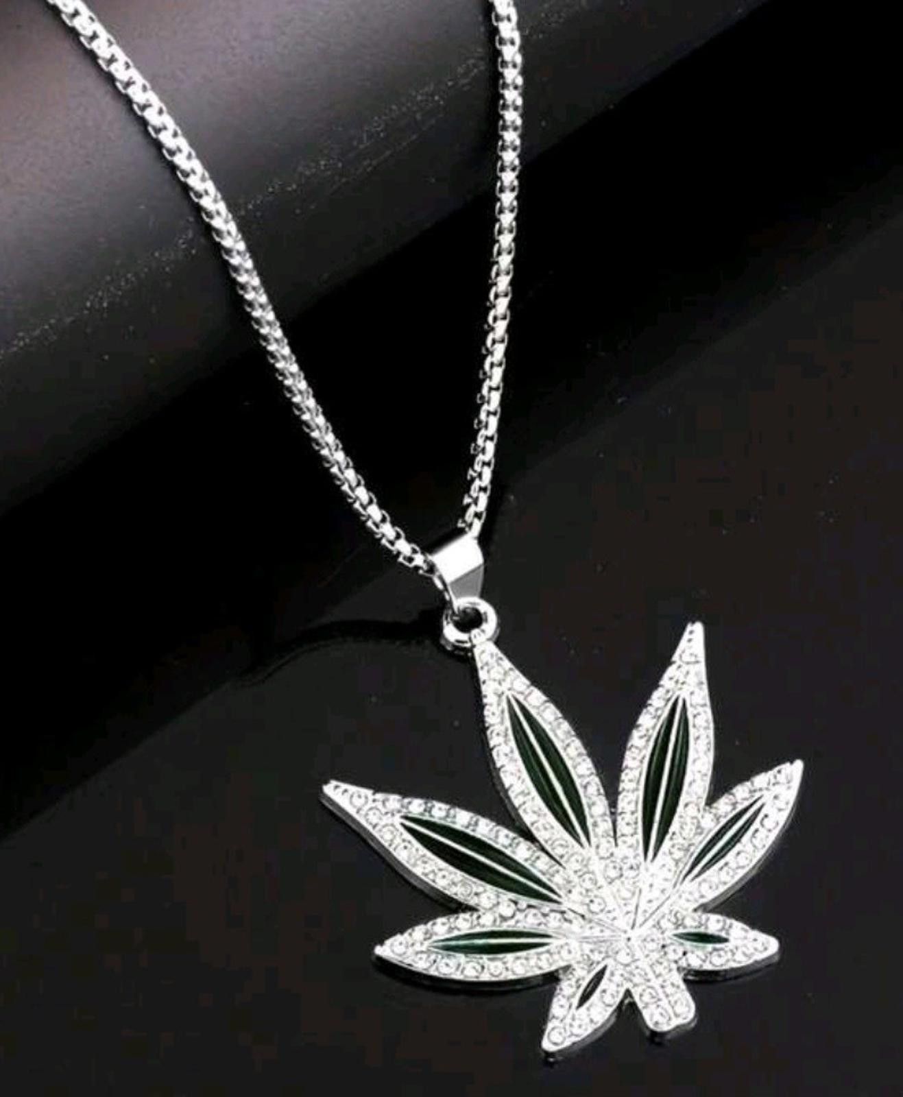 The Unbranded Brand Mary Jane Plant (Chain)-(Silver)-(Green)-(New)-Zirconia-$33 Size ONE SIZE - 1 Thumbnail