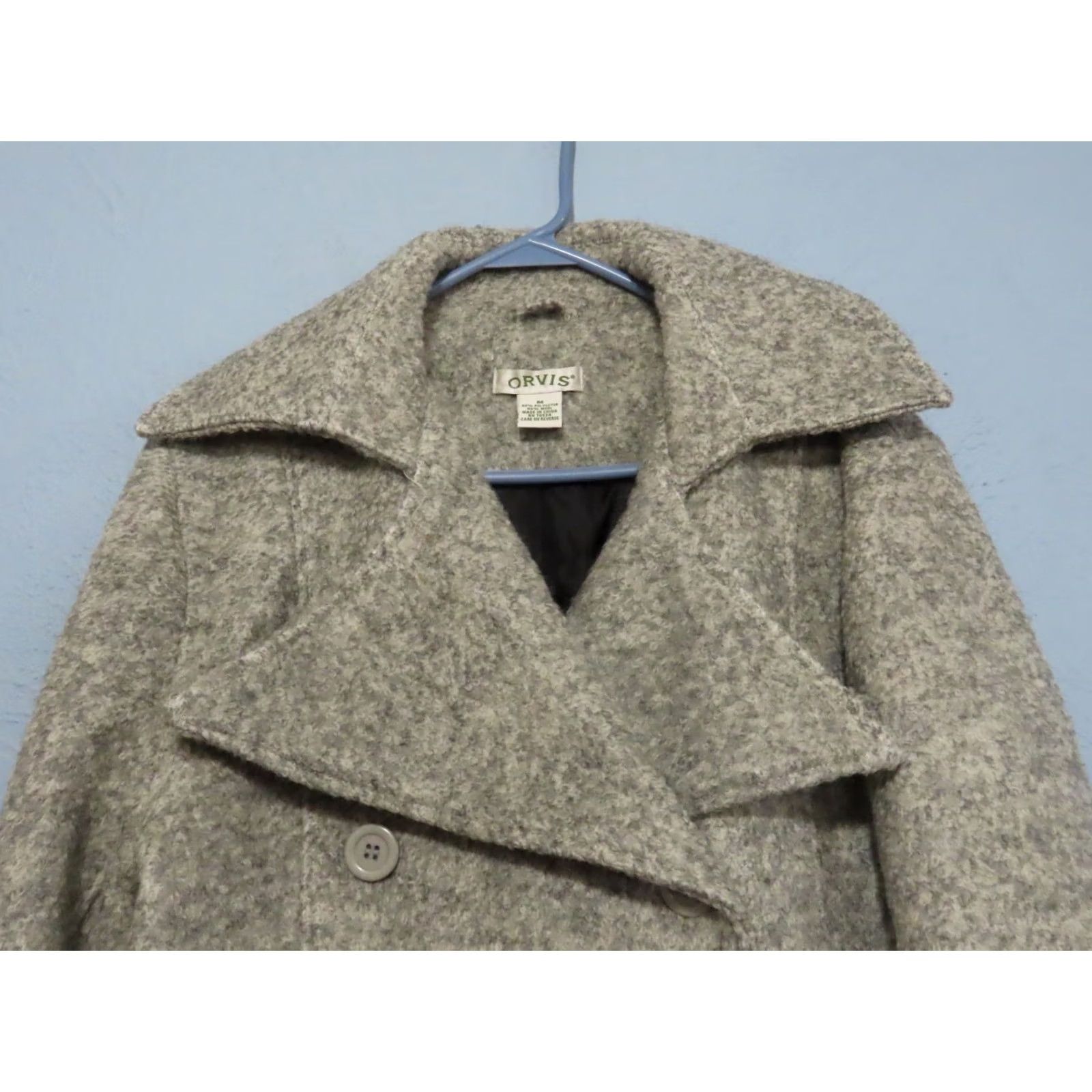Orvis Orvis Wool Blend Women's M Gray Jacket Coat Wool Clothing Outer Shell Button Closure Long Sleeve Regular Fit Size M / US 6-8 / IT 42-44 - 7 Thumbnail