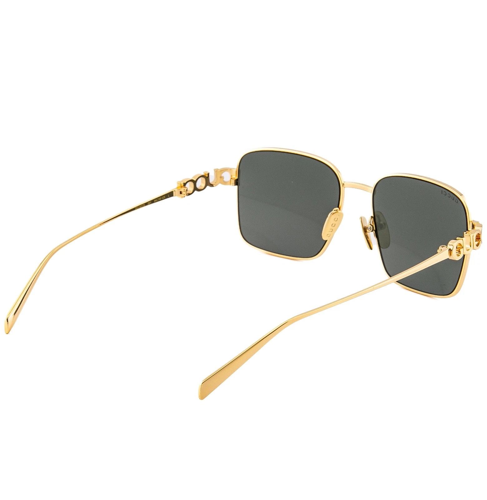 Gucci GUCCI 1937 Gg1937S Gold Gray Logo Unisex Metal Rectangle 001 Size ONE SIZE - 5 Thumbnail