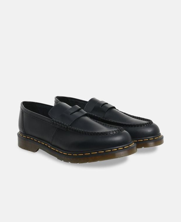 Dr. Martens 9A50 Black Leather Square Toe Slip On Loafers Mens 12 Dr. Martens RARE Dr. Martens 9A50 Square Toe Leather Slip On  main image 3