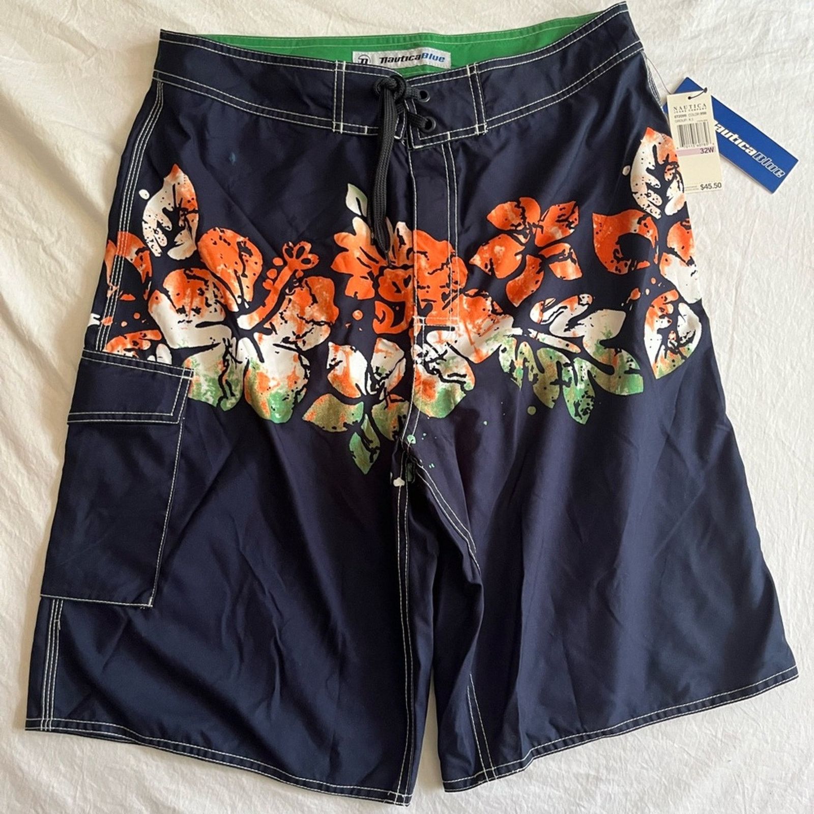 Nautica Nautica Swim Trunks Blue Board Shorts Size 32 Small NWT Size US 32 / EU 48 - 1 Thumbnail