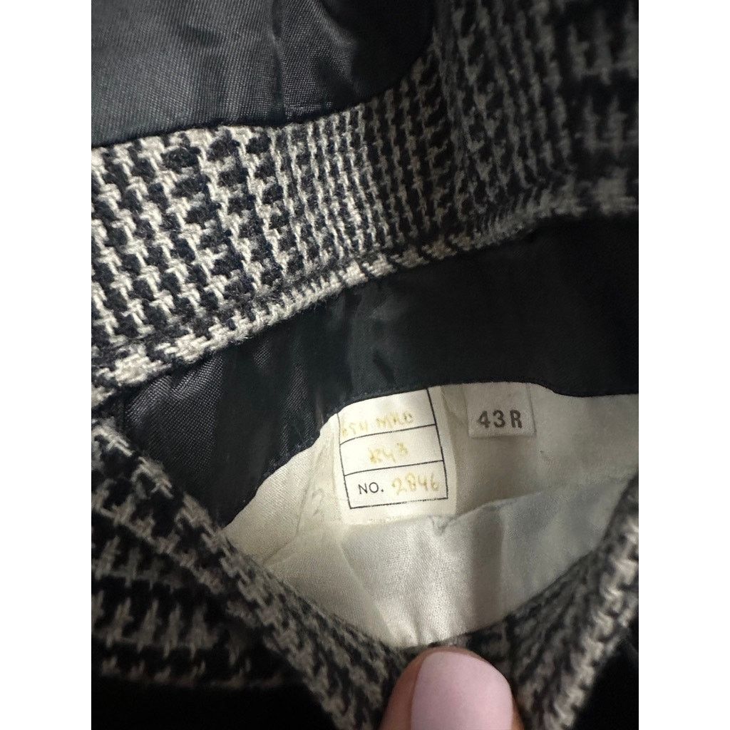 Vintage Vintage Corragio black glen check cashmere two button blazer Size 44R - 5 Thumbnail