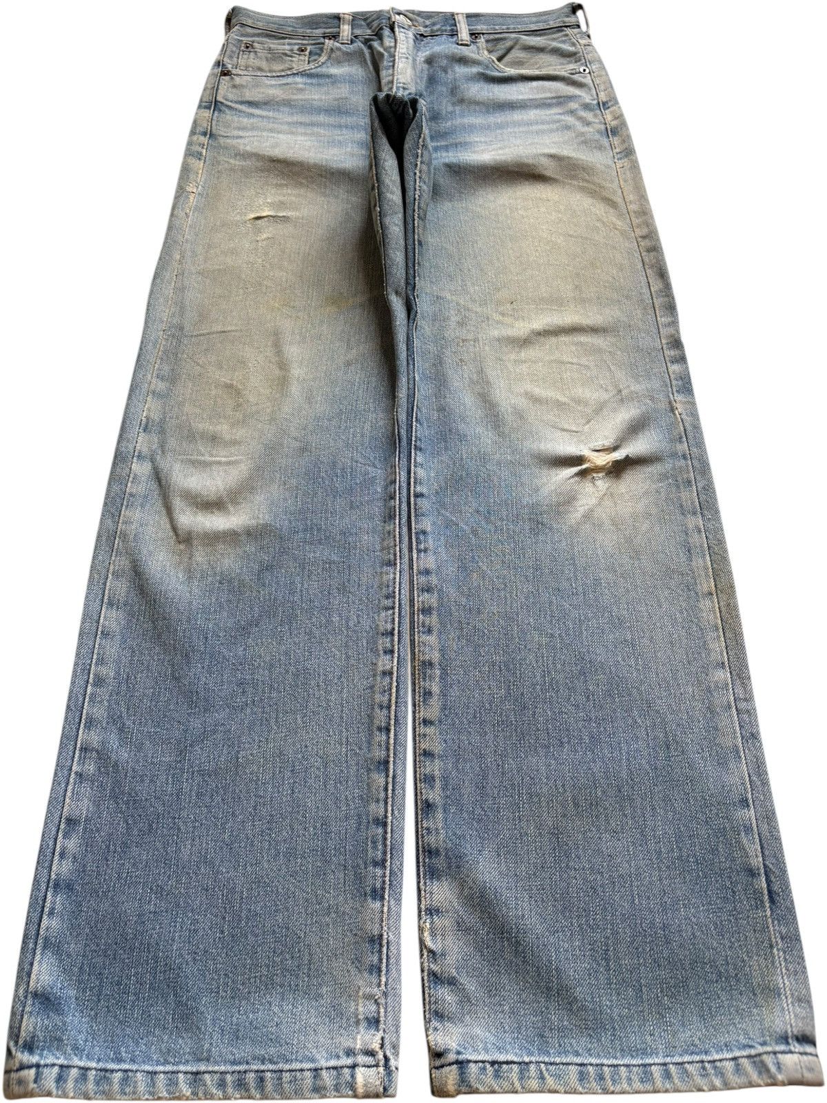 Levi's Vintage 80s Levis Selvedge Big E Mud Wash Baggy Jean Size US 31 - 2 Thumbnail