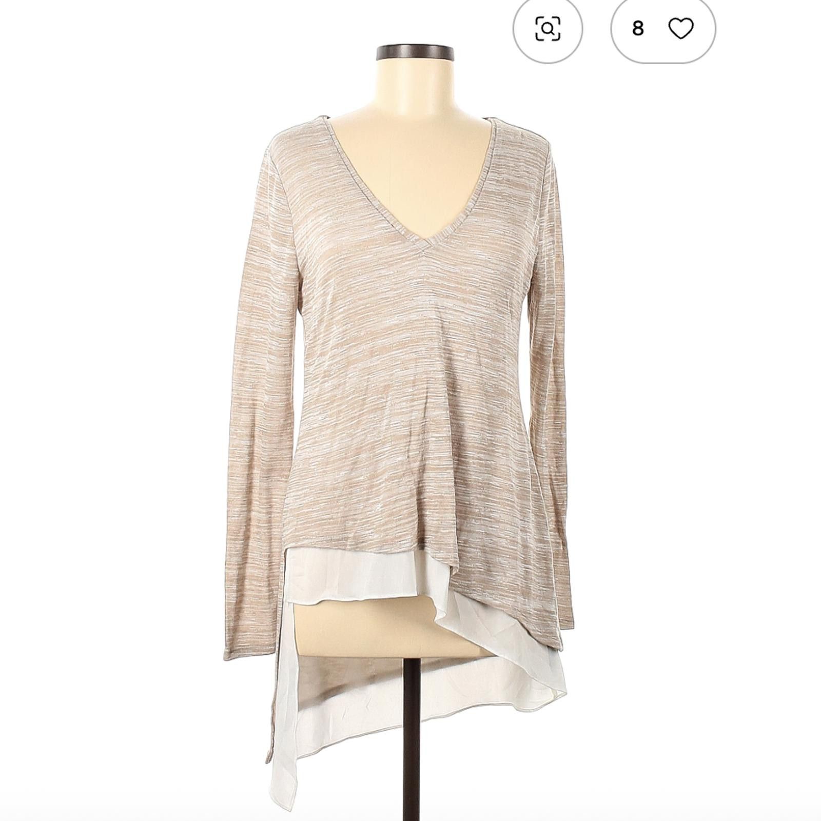 Other White House Black Market Tan Long Sleeve Top Size M Size M / US 6-8 / IT 42-44 - 1 Thumbnail