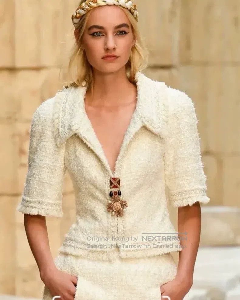 Chanel Chanel Greek glazed button jacket Size XXS / US 00 / IT 34 - 6 Thumbnail