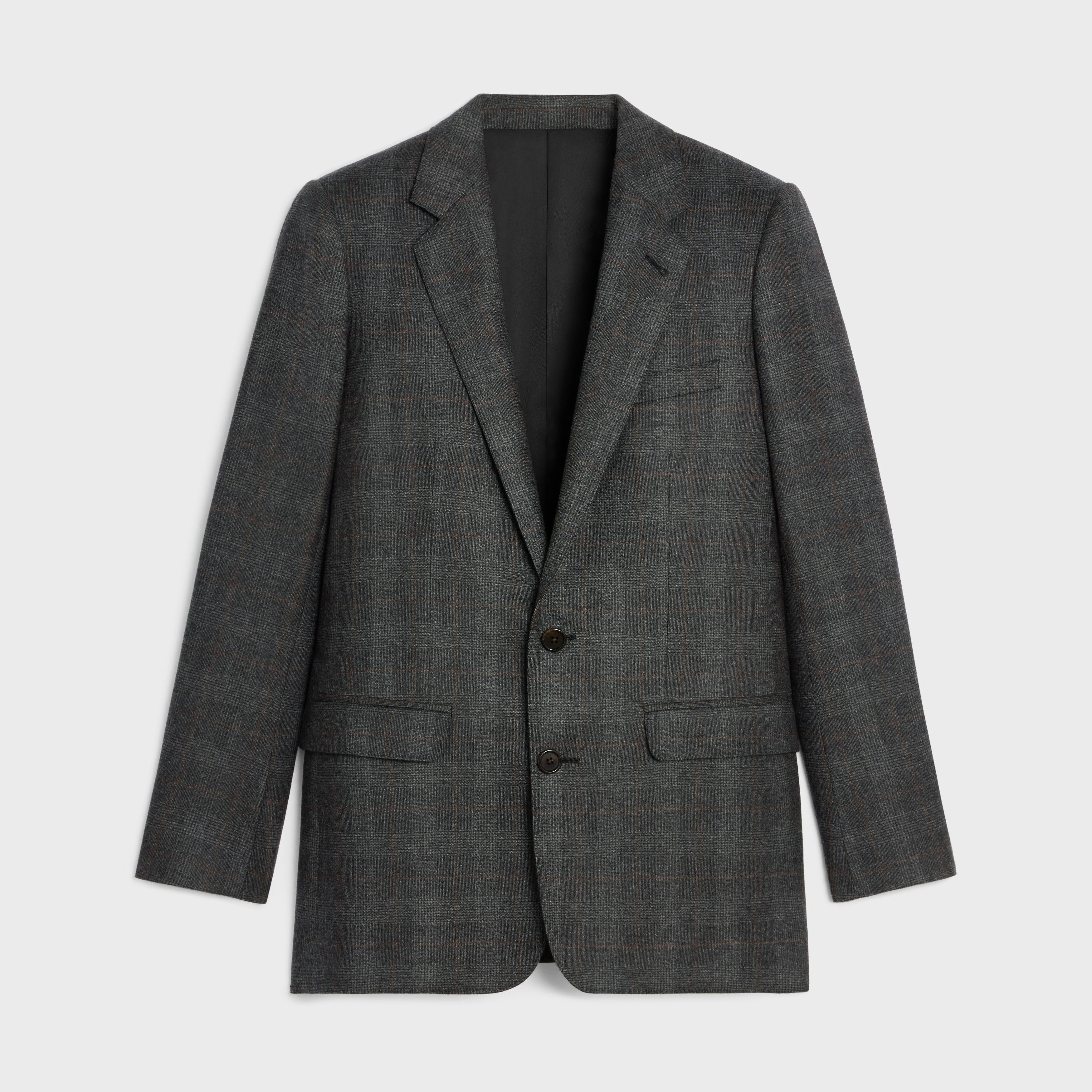 Celine long jacket in prince of wales check flannel Size XS / US 0-2 / IT 36-38 - 1 Thumbnail