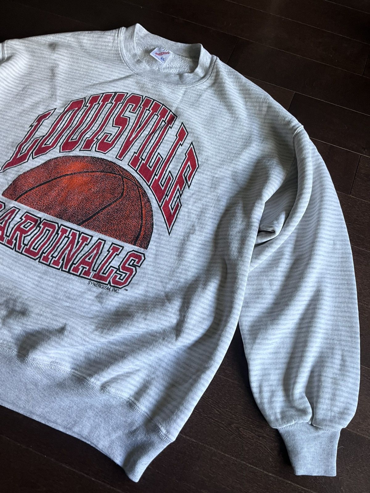 Jerzees Vintage Louisville Cardinals 90’s Pinstripe Basketball Crew Size US L / EU 52-54 / 3 - 2 Thumbnail