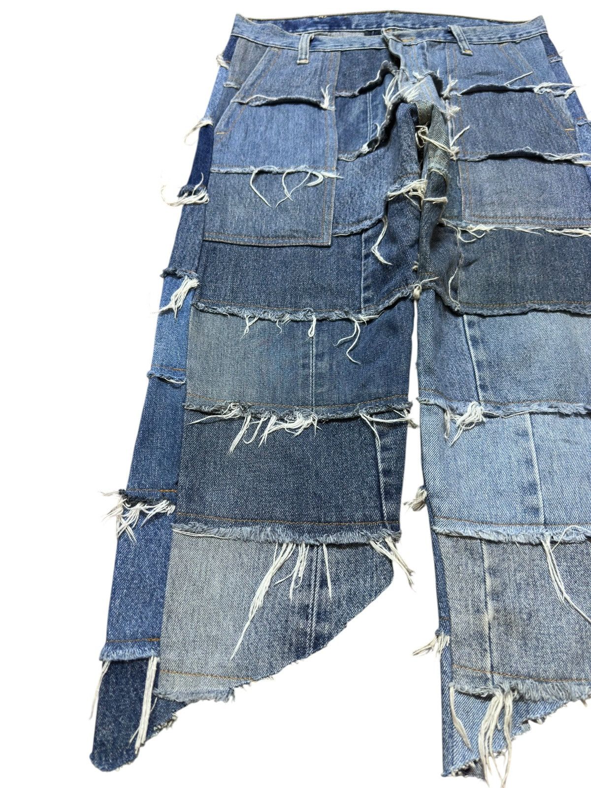 Wrangler Vintage Wrangler Upcycled Patchwork Hagi Style Denim Size US 30 / EU 46 - 3 Thumbnail