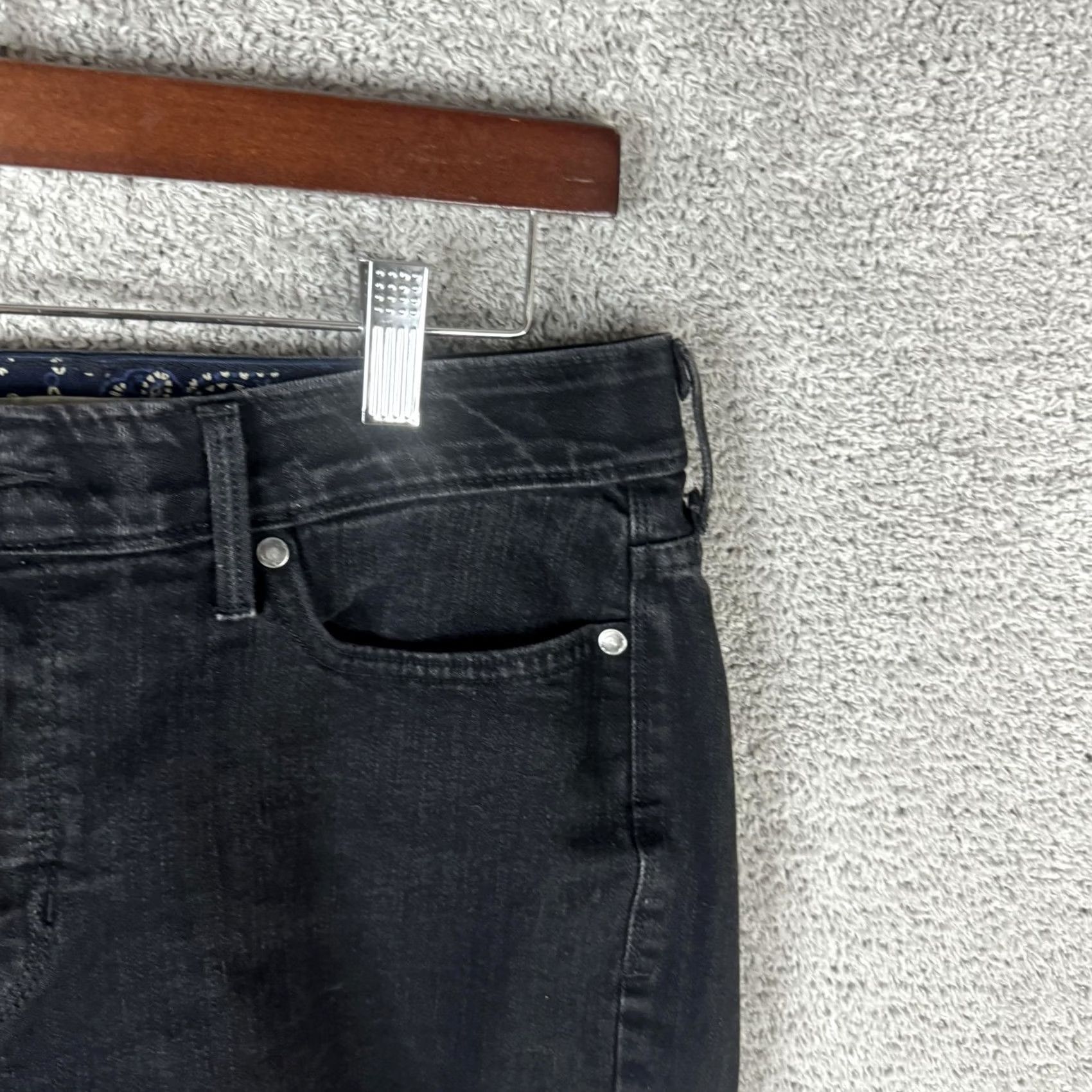 Levi's Levis Perfect Waist 525 Jeans Womens 12 Black Straight Leg Dark Wash Stretch Size 34" / US 12 / IT 48 - 3 Thumbnail