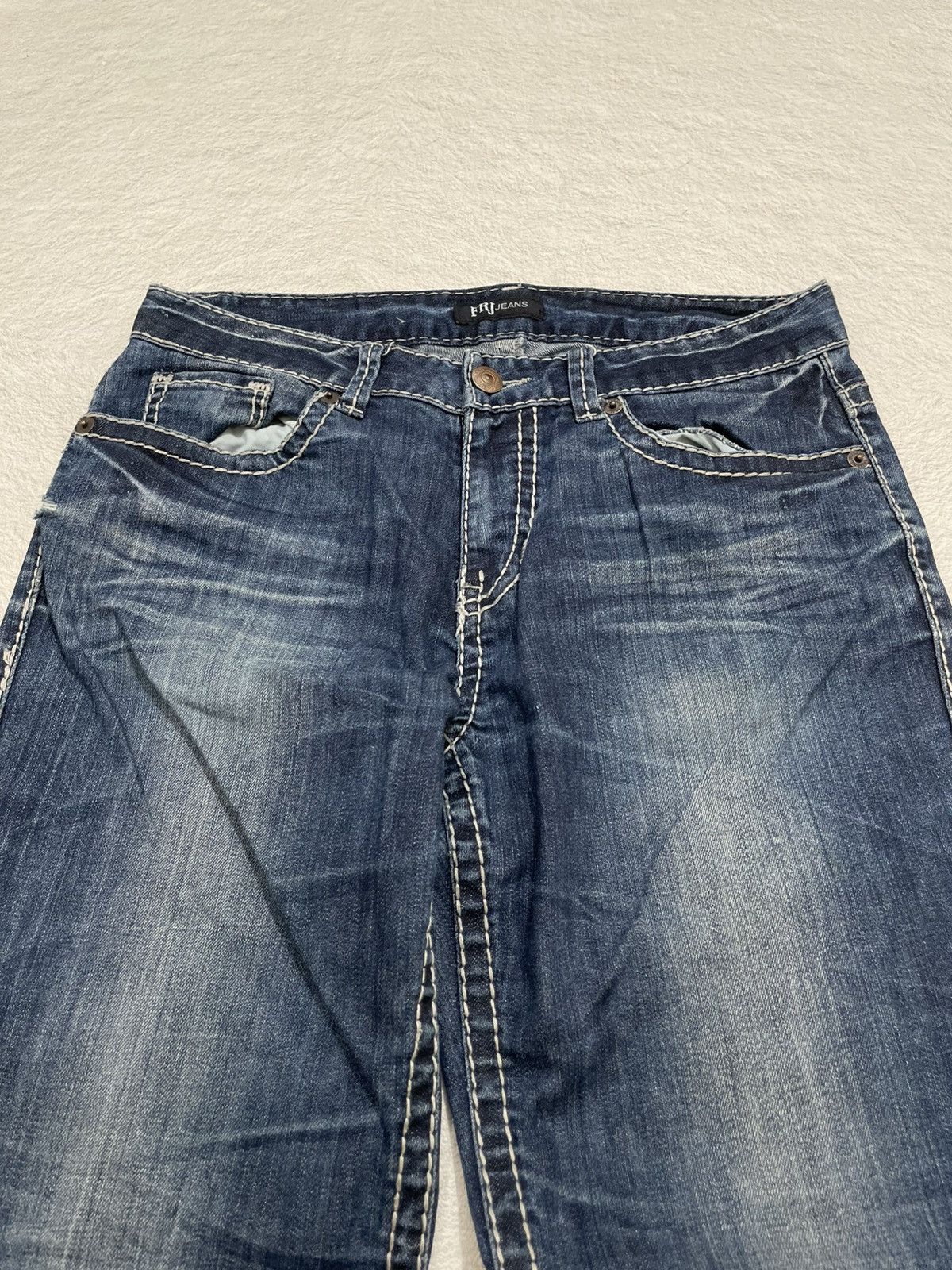 If Six Was Nine 2000s FRJ Blue Denim Washed y2k Size US 33 - 4 Thumbnail