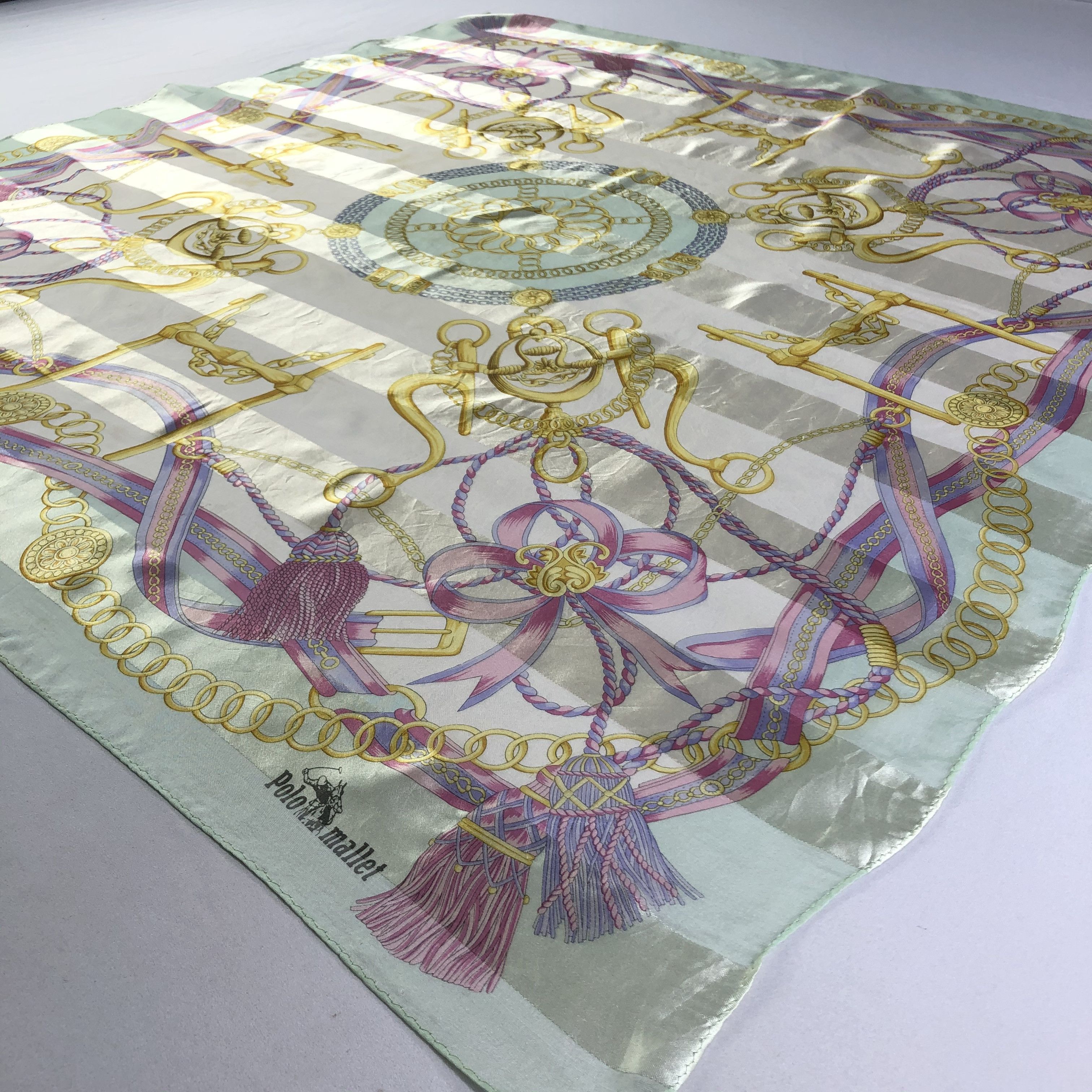 Vintage Vintage Polo Mallet Silk Scarf Size ONE SIZE - 3 Thumbnail