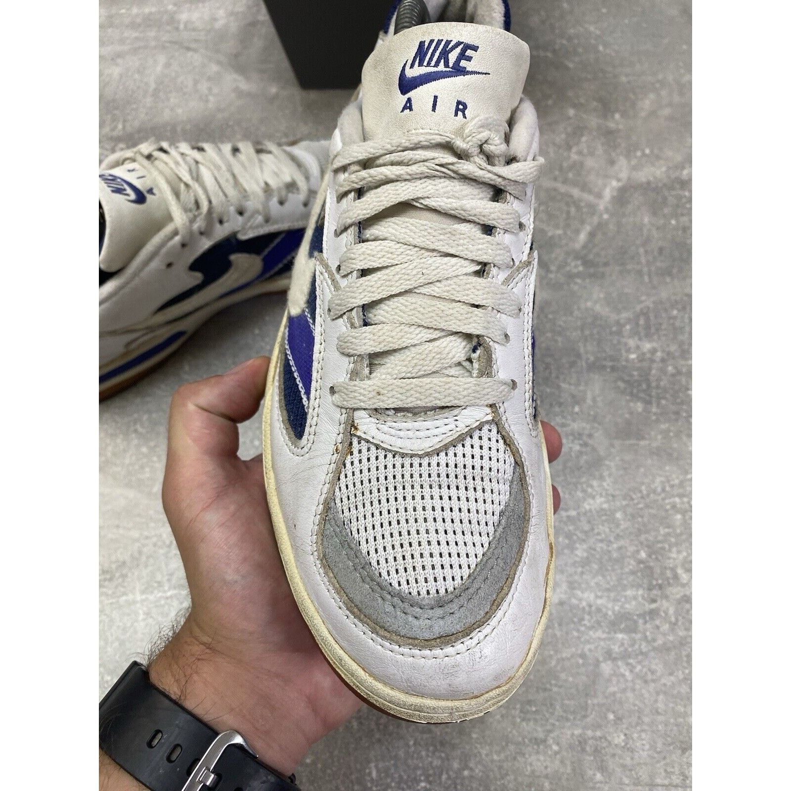 Nike × Vintage Vintage 90s Nike Air Tennis Sneakers White Size US 7.5; Size US 7.5 / EU 40-41 - 8 Thumbnail