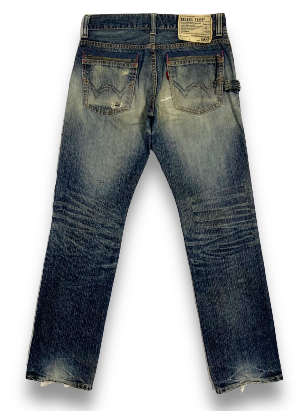 Edwin Vintage Edwin 503 BlueTrip Distressed Jeans Made in Japan Size US 31 - 2 Thumbnail