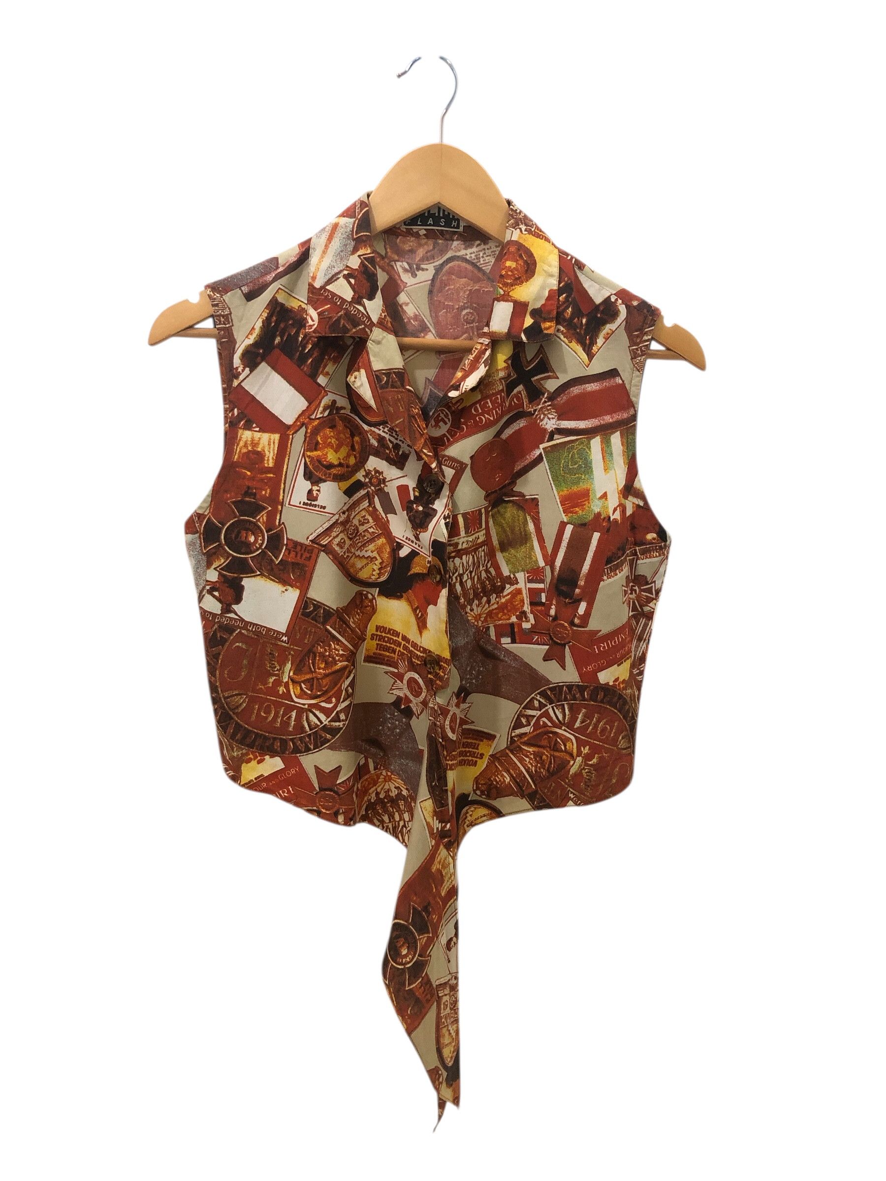 Vintage Rare Vivienne Westwood Inspired Abstract Military Tie Vest Size S / US 4 / IT 40 - 1 Thumbnail