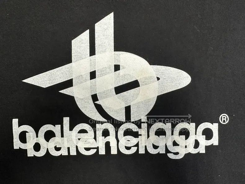 Balenciaga Balenciaga Letter Printed Crew Neck Short Sleeve Black Siz Size US S / EU 44-46 / 1 - 3 Thumbnail