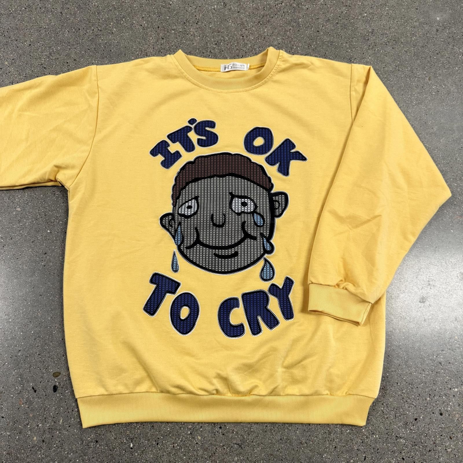 Designer NWOT Hanguoyiguan It's OK to Cry Daria Crewneck Sweater - L Size US L / EU 52-54 / 3 - 1 Thumbnail
