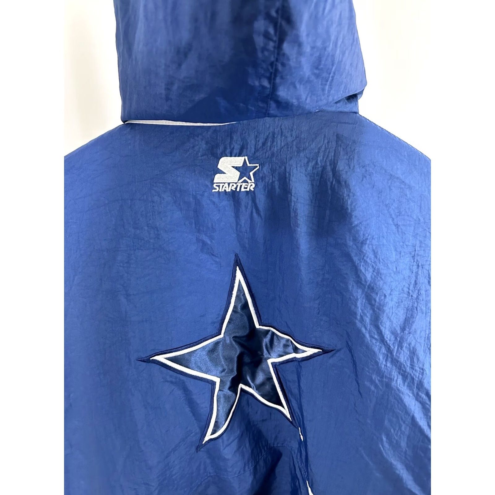 Starter VTG 90s Dallas Cowboys NFL Puffer Starter Hooded Jacket XL Mens Multicolor Style: Puffer Hooded Jacket Cowboy Theme Dress: Starter Jacket Size XL Mens Size US XL / EU 56 / 4 - 4 Thumbnail