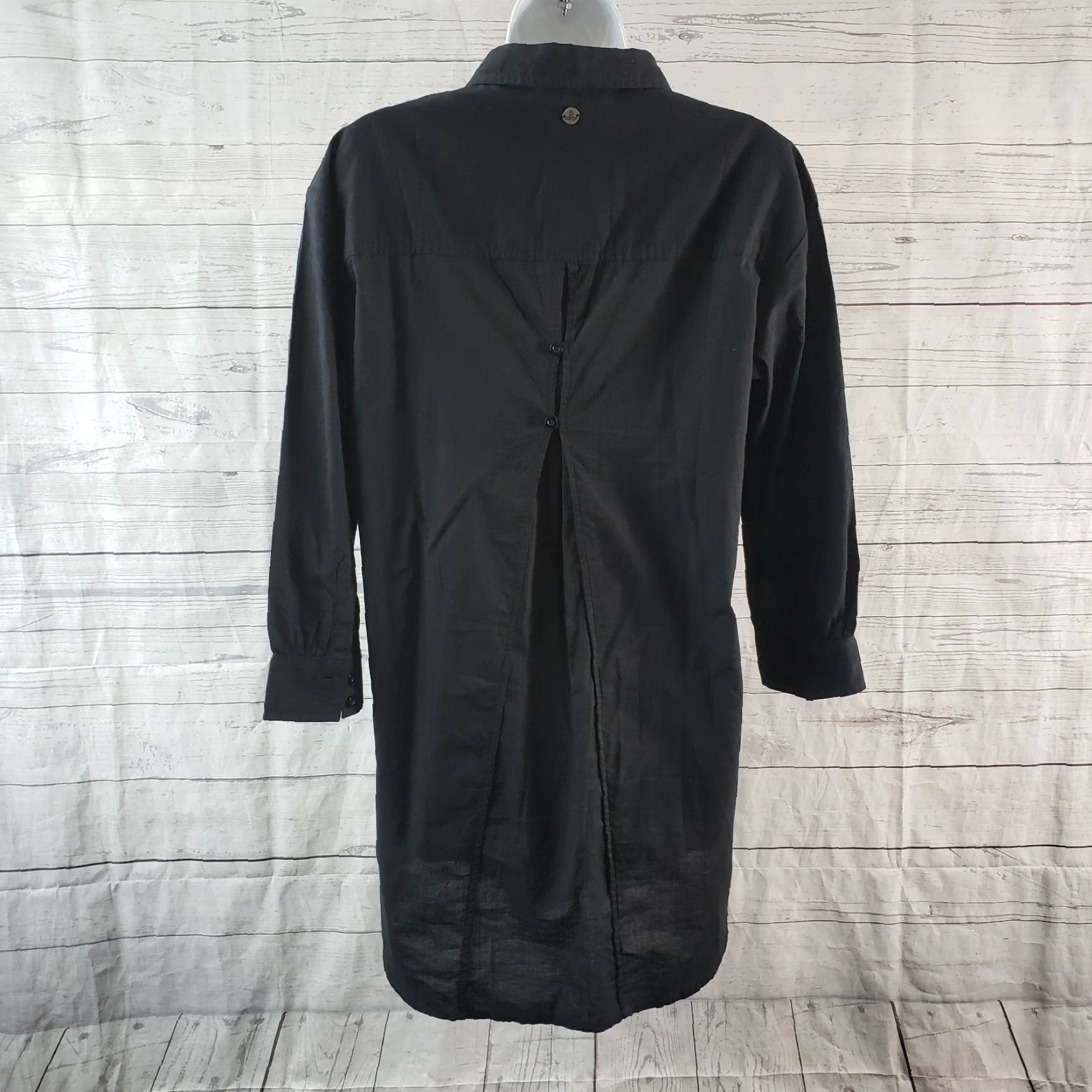 Prana prAna Womens Mauzy Tunic Shirt Small Black Button-Up 3/4 Sleeve Organic Cotton Womens Tunic 3/4 Sleeve Black Button-Up Cotton Size S / US 4 / IT 40 - 4 Thumbnail