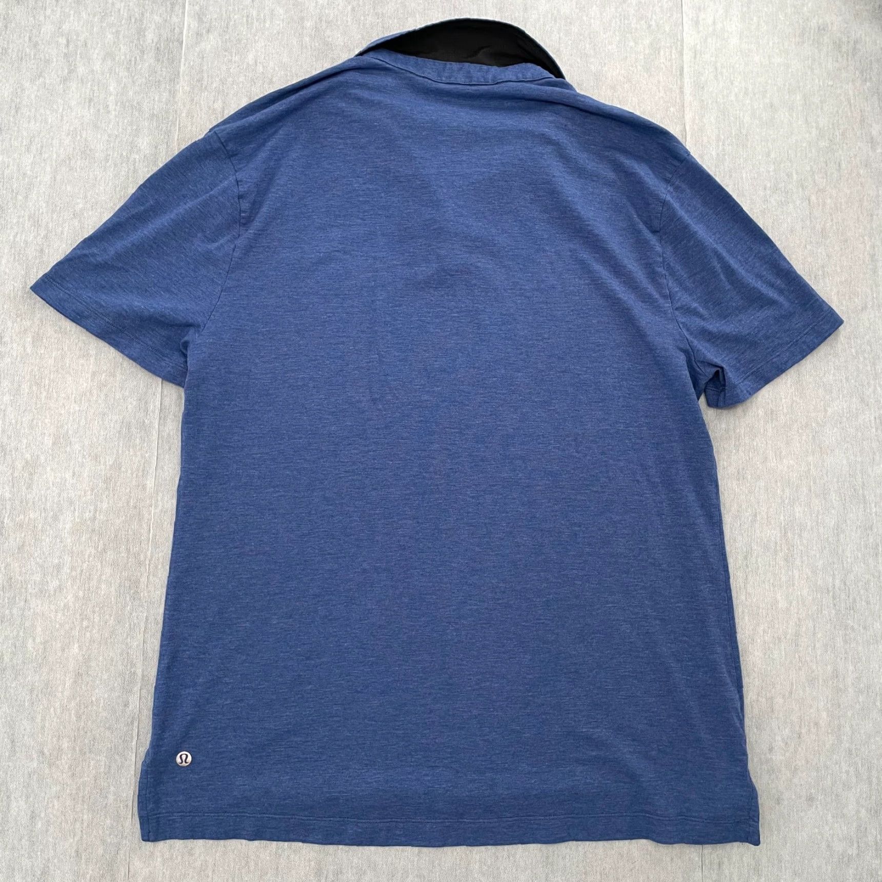 Lululemon Lululemon Tech Polo Shirt Adult Large Blue Short Sleeve Activewear Mens Size US L / EU 52-54 / 3 - 2 Thumbnail