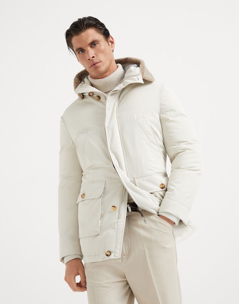 Brunello Cucinelli o1w1db10226 Wr Padded Jacket in White Size US S / EU 44-46 / 1 - 1 Thumbnail