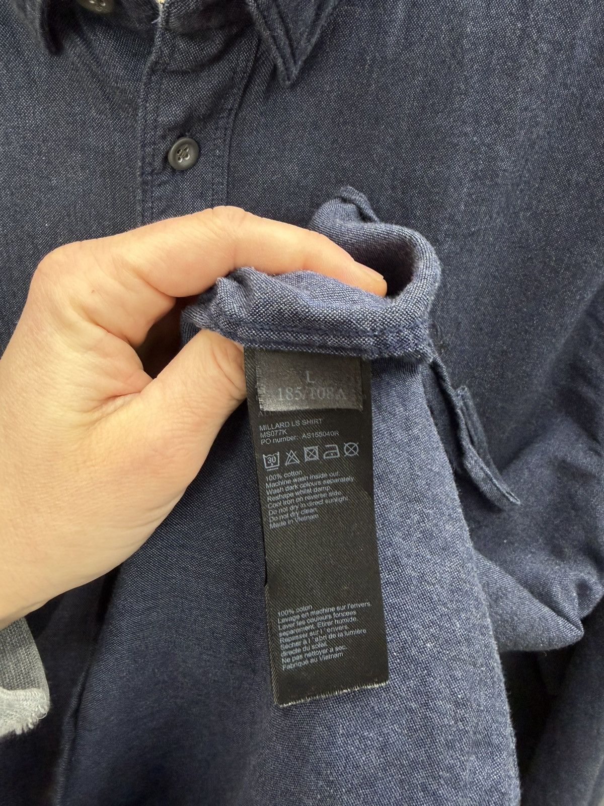 Allsaints Allsaints Millard Long Sleeve Cotton Shirt Size L Size US L / EU 52-54 / 3 - 7 Thumbnail