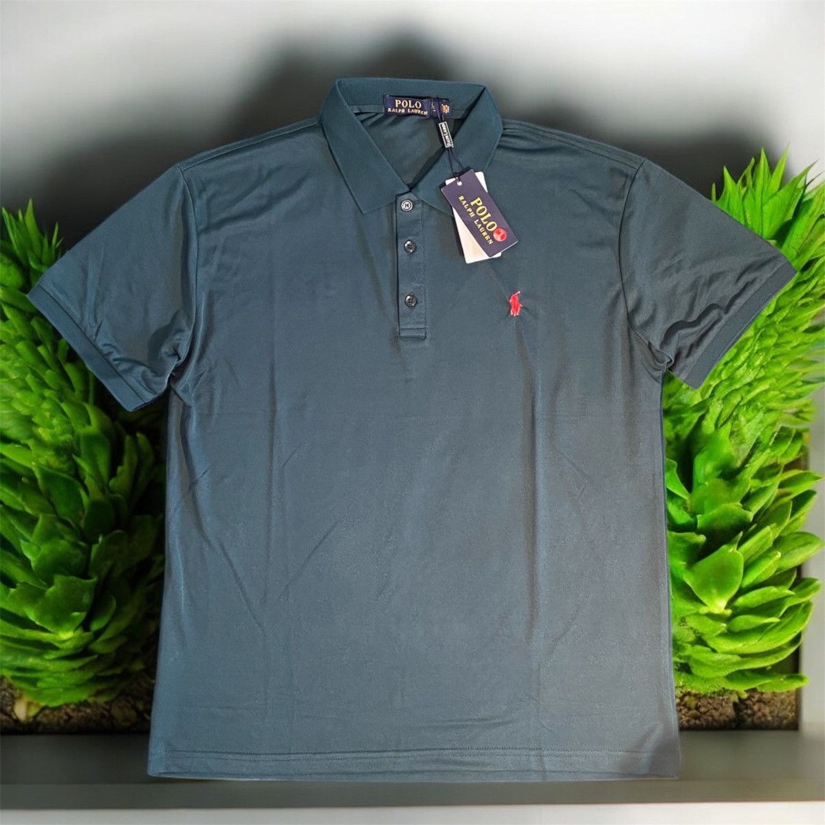 Polo Ralph Lauren Polo Ralph Lauren Poloshirt | Dunkelgrün mit rotem Logo (L) Size US L / EU 52-54 / 3 - 1 Thumbnail