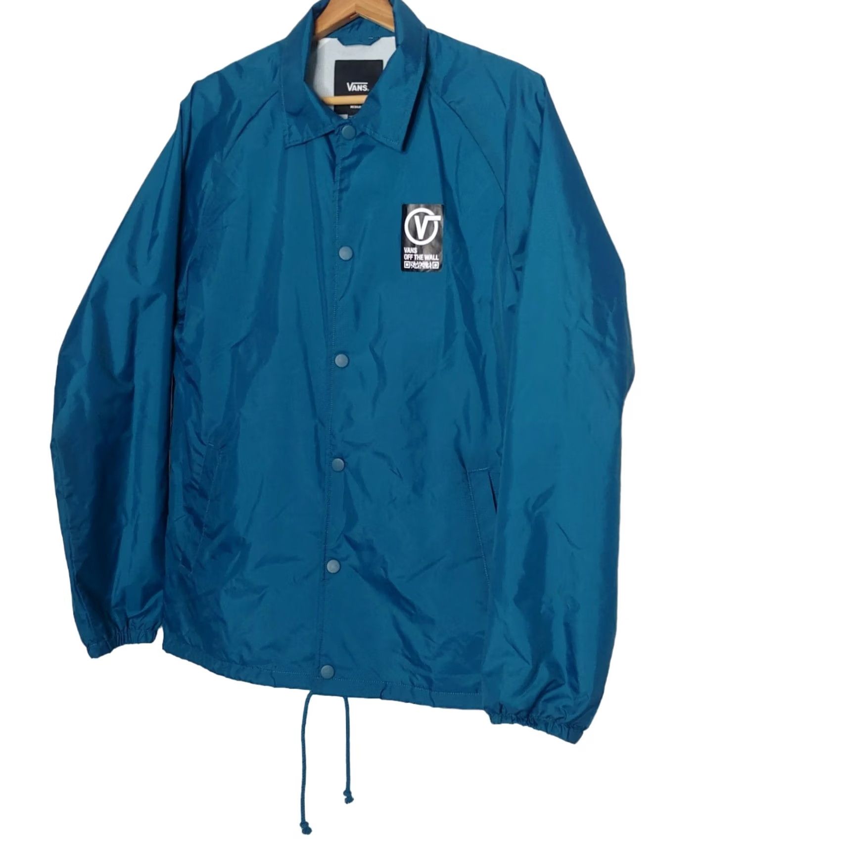 Vans VINTAGE VANS Jacket M Green Off The Wall Teal Snap Retro Skater Military Spec Size US M / EU 48-50 / 2 - 3 Thumbnail