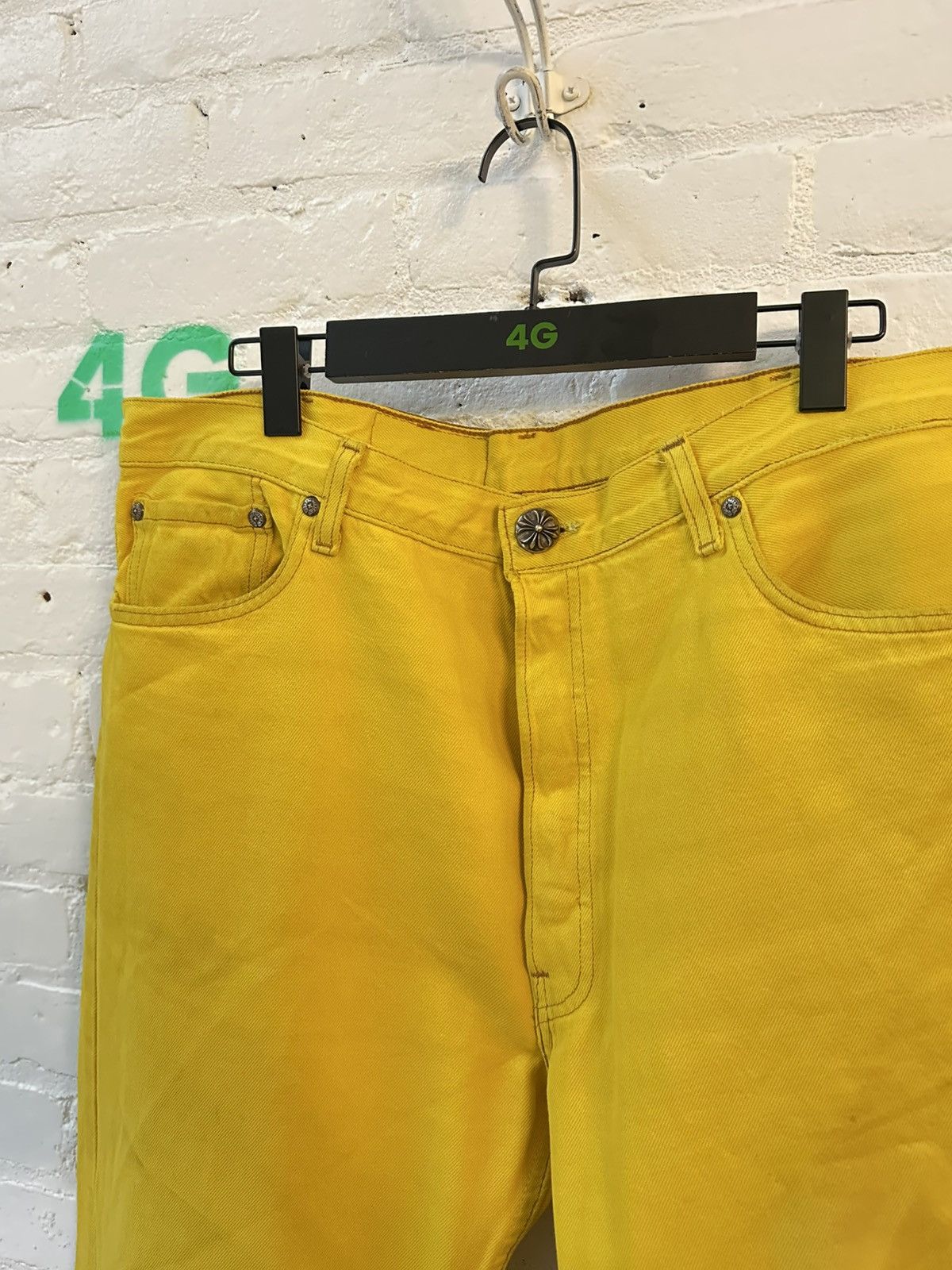 Chrome Hearts CHROME HEARTS YELLOW PATCHED HARDWARE DENIM Size US 36 / EU 52 - 4 Thumbnail