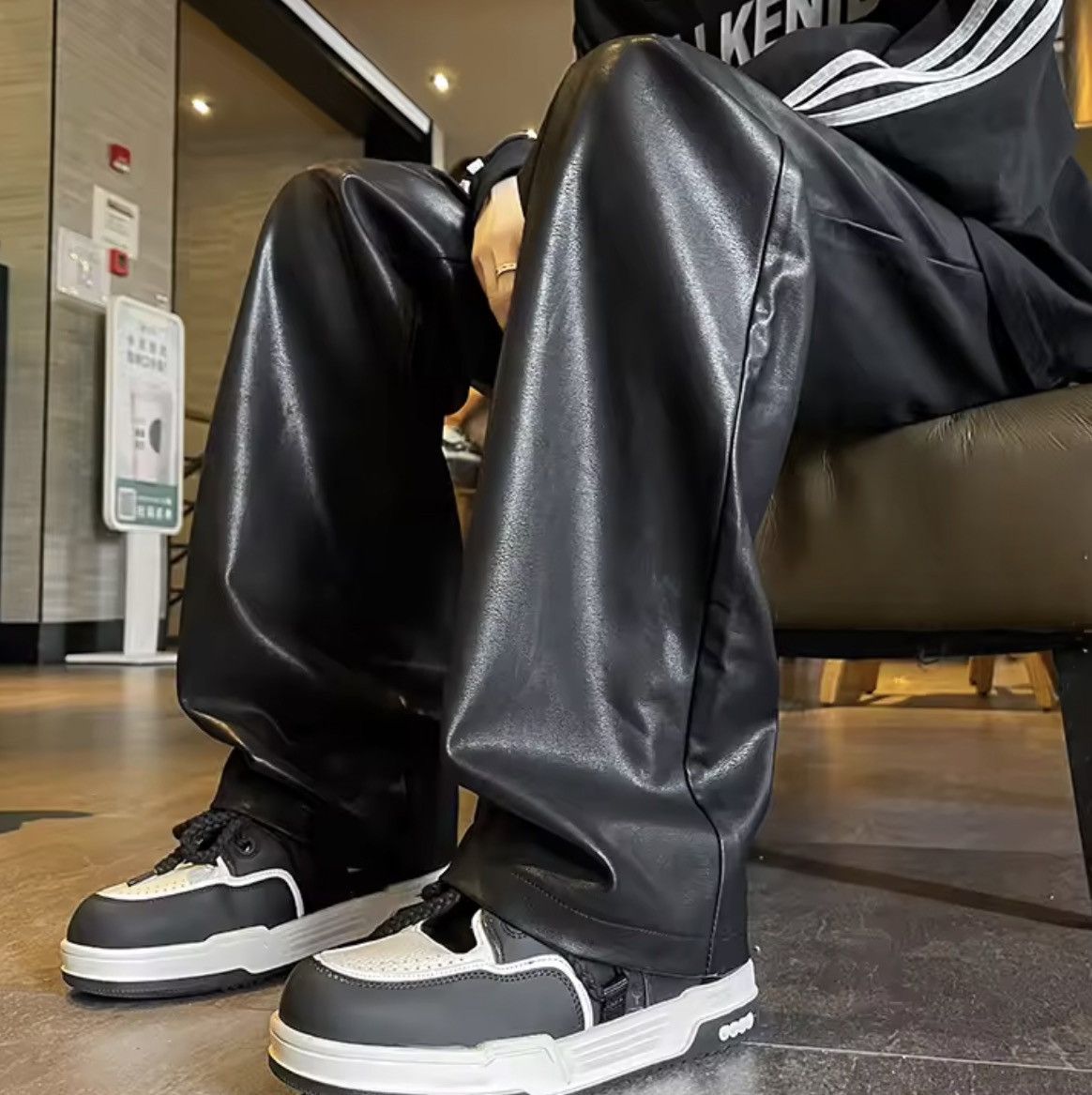 Japanese Brand 1vFudie - S03 Paneled leather pants | Grailed