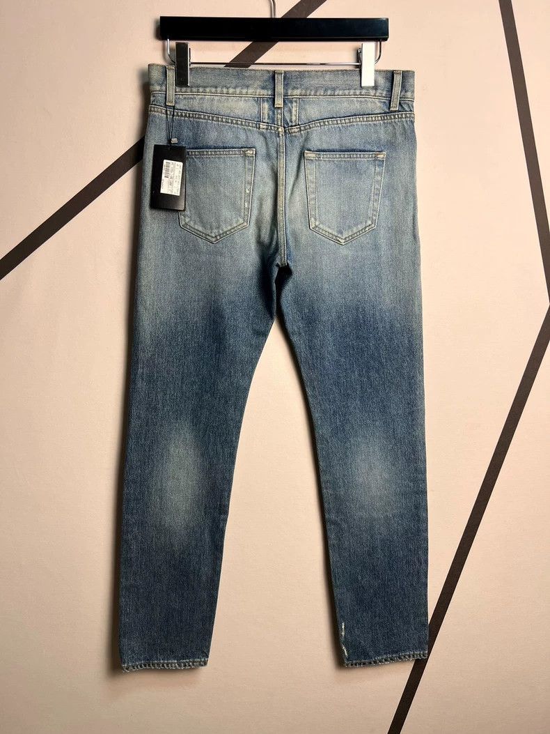 Saint Laurent Paris Saint Laurent Washed Blue Distressed Jeans Size US 31 - 2 Thumbnail