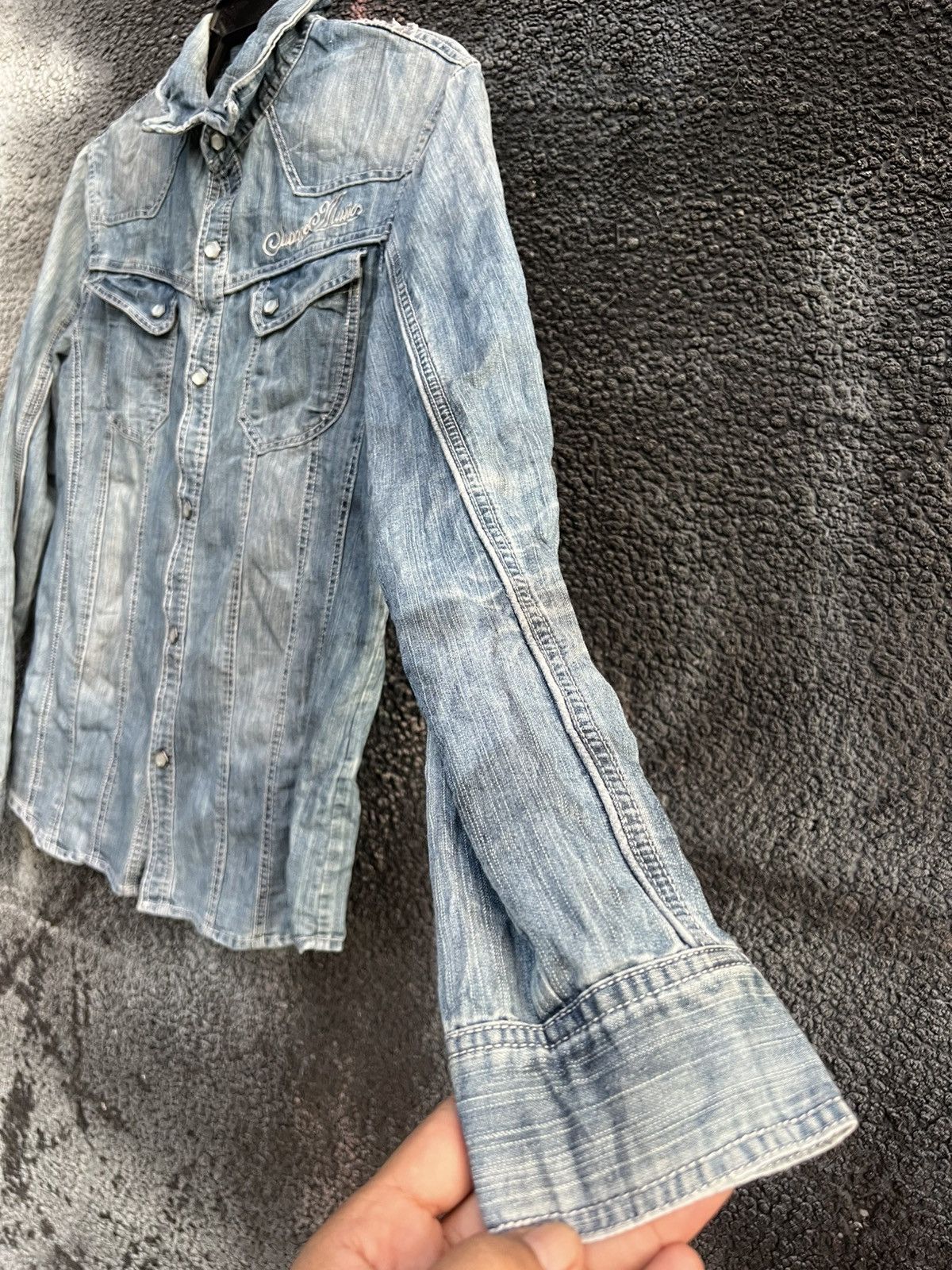 In The Attic Intheattic Snap Button Denim Shirt Size L / US 10 / IT 46 - 3 Thumbnail