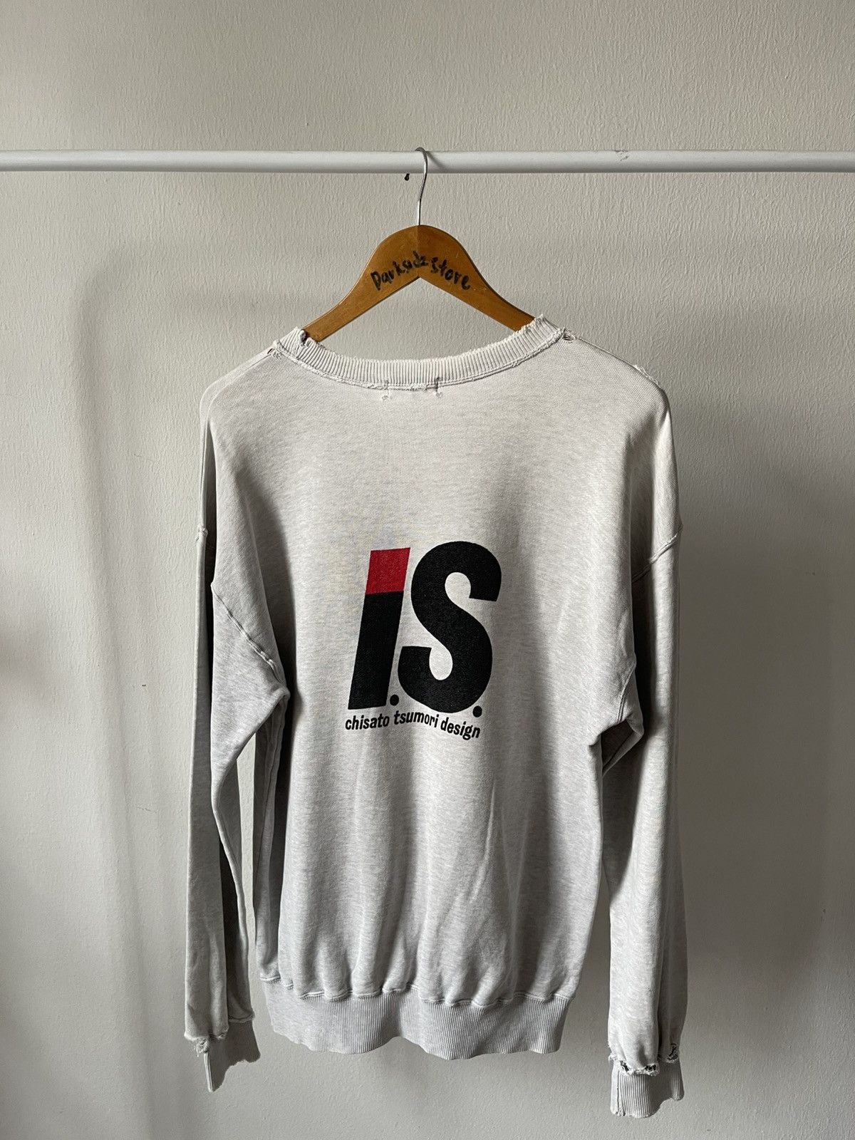 Issey Miyake 80s Issey Miyake I.S Distressed Sweatshirt Size US L / EU 52-54 / 3 - 1 Thumbnail