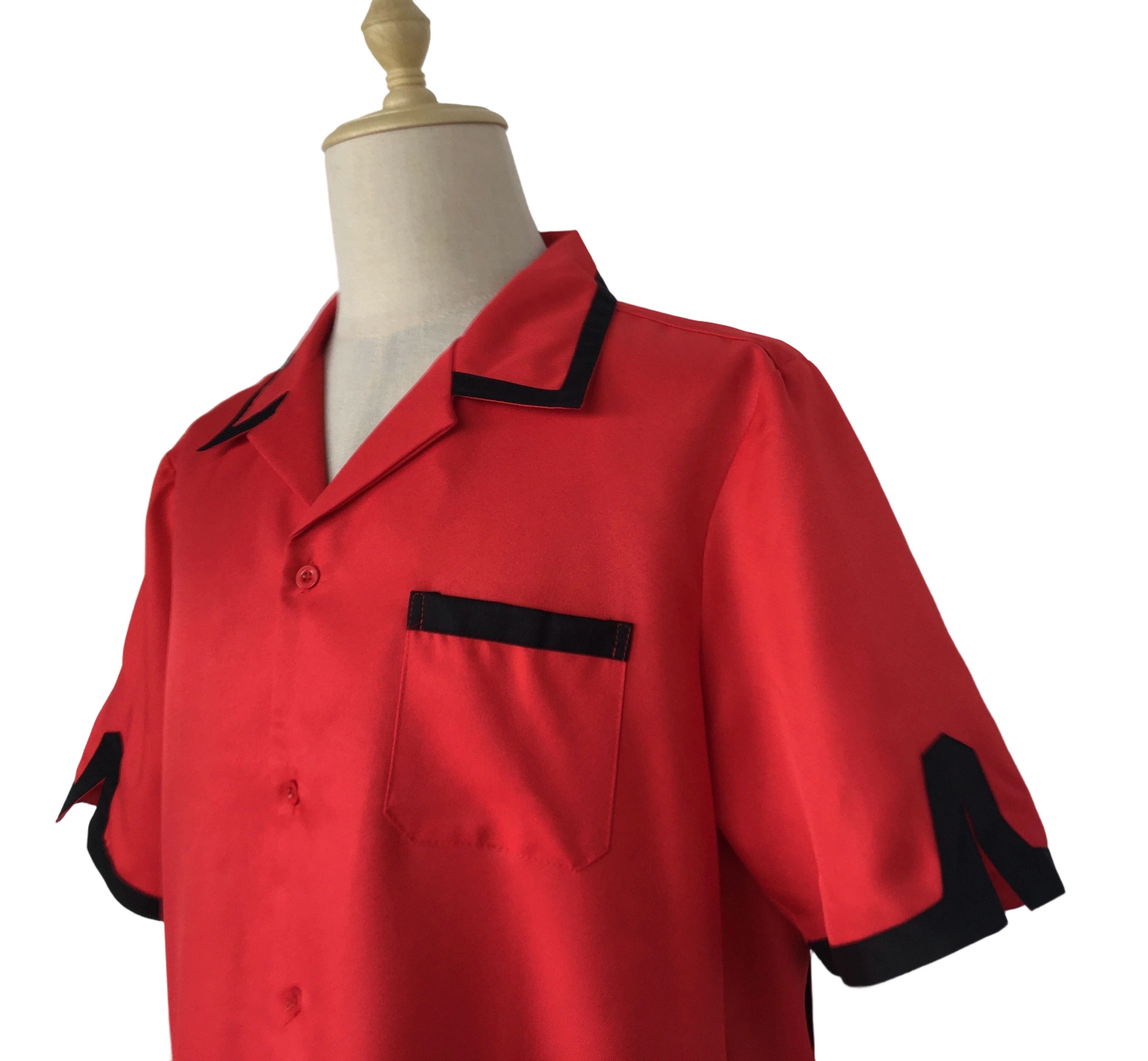 Other Vintage Design Short Sleeve Men Casual Shirt-Red Size US XXL / EU 58 / 5 - 3 Thumbnail