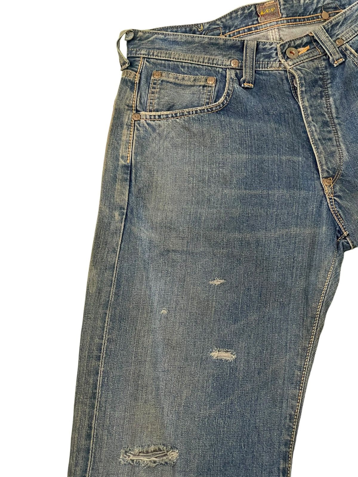 Lee 1930s 1101 Lee Cowboy Vintage Buckle Back Selvedge 8🟦7 Size US 30 / EU 46 - 19 Thumbnail