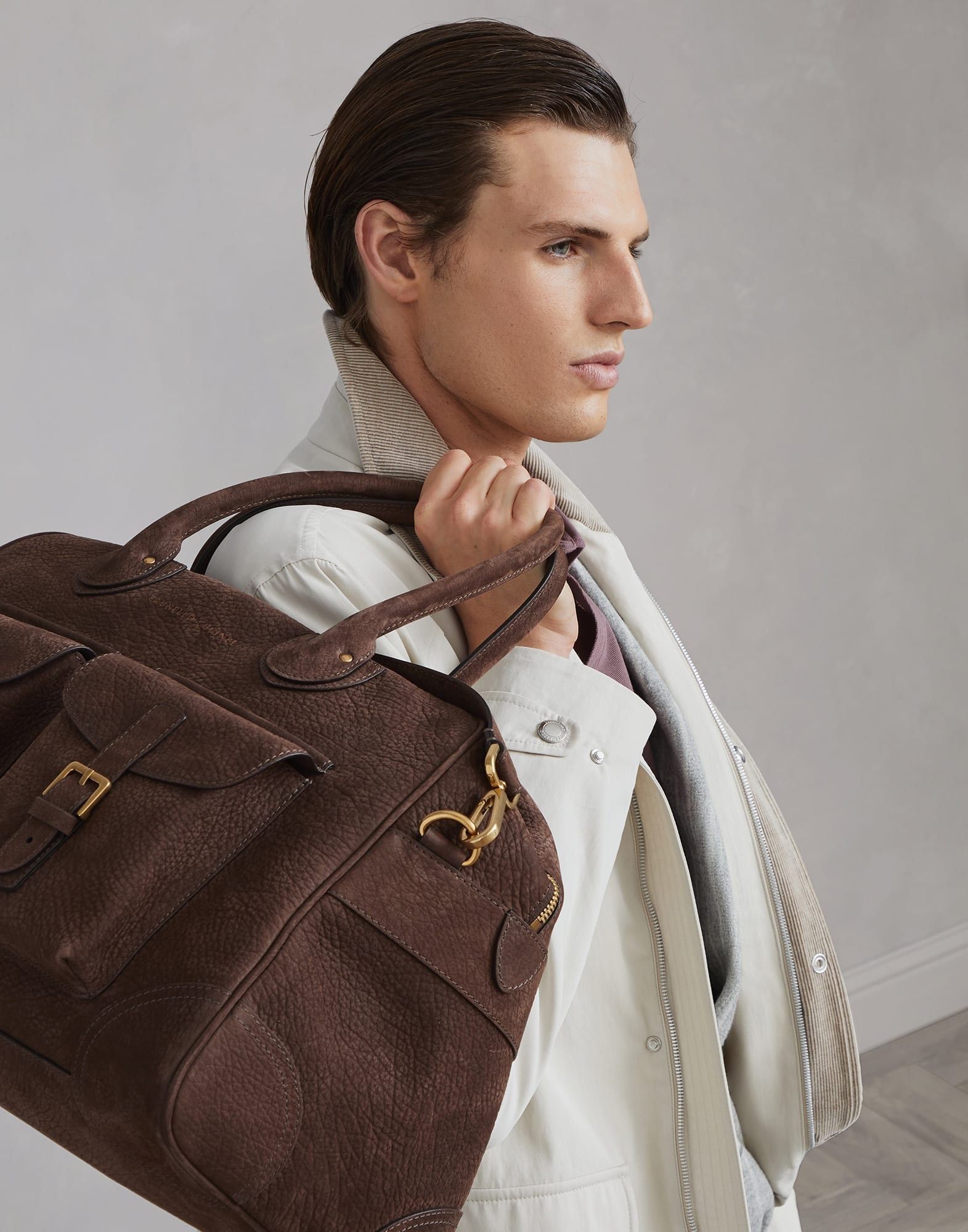 Brunello Cucinelli o1w1db11025 Size: OS/ Leather Handbag in Brown Size ONE SIZE - 3 Thumbnail