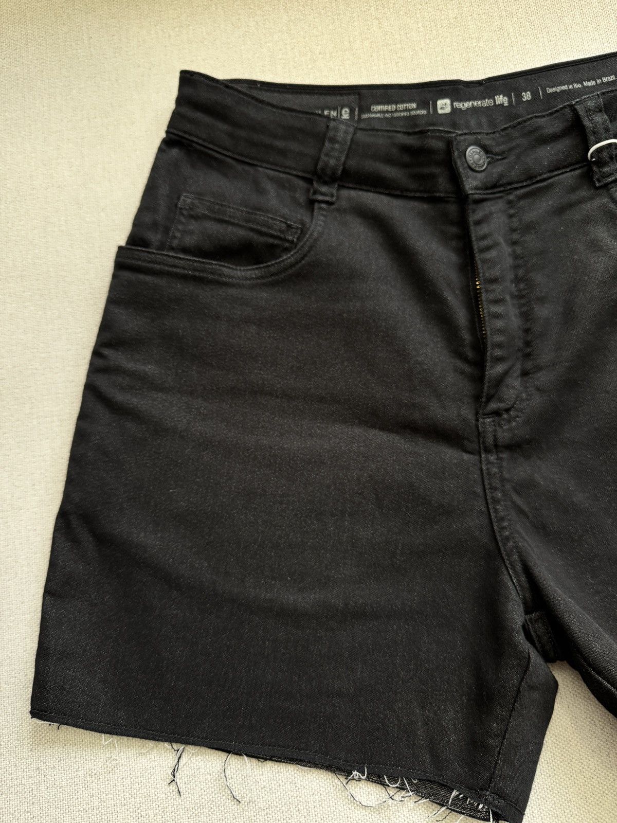 Osklen Osklen Denim Jean Denim Black 4-Way Stretch Shorts Size US 32 / EU 48 - 4 Thumbnail